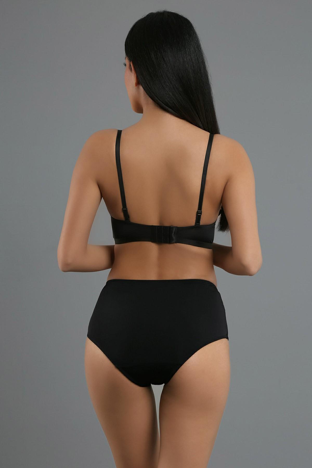 Mısırlı New Bra B Cup Siyah Sütyen Yüksek Bel Külot Takımı