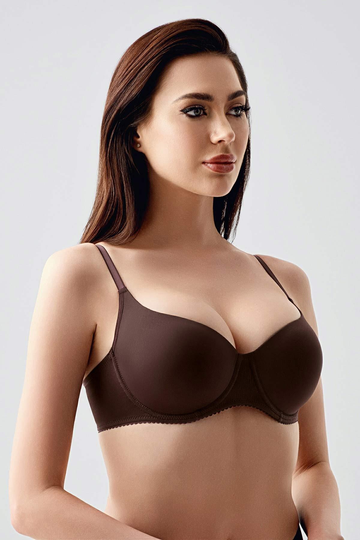 Mısırlı New Bra Big Size Basic Kahverengi Sütyen