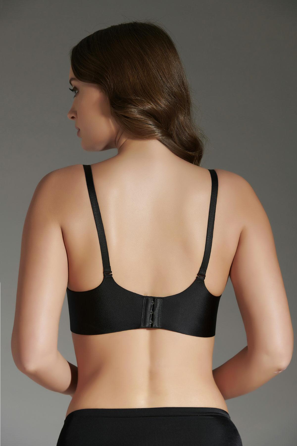 Mısırlı New Bra Desteksiz Lazer Kesim Siyah Sütyen - 6040
