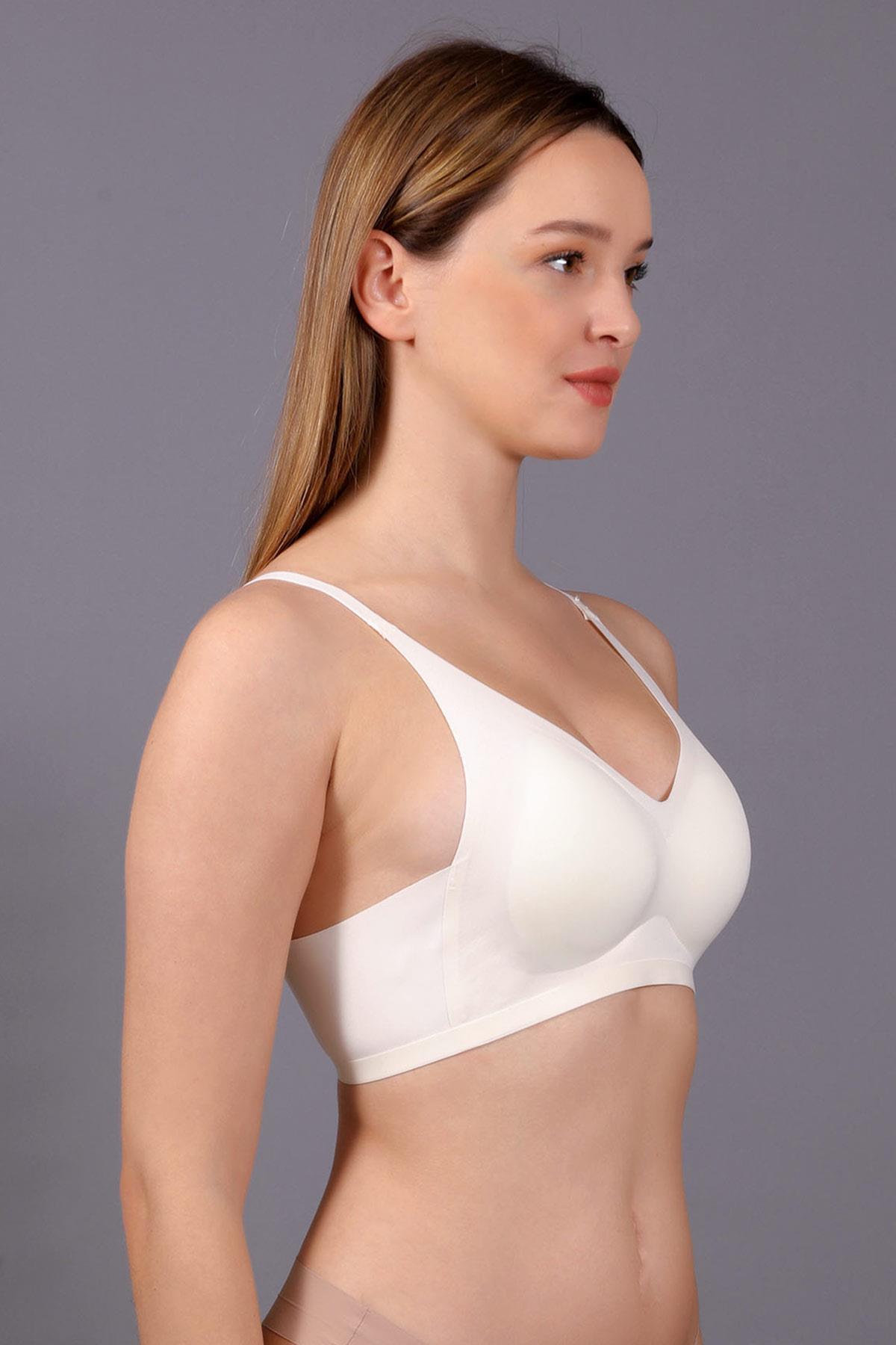 Mısırlı New Bra Desteksiz Lazer Kesim Ekru Sütyen - 6120