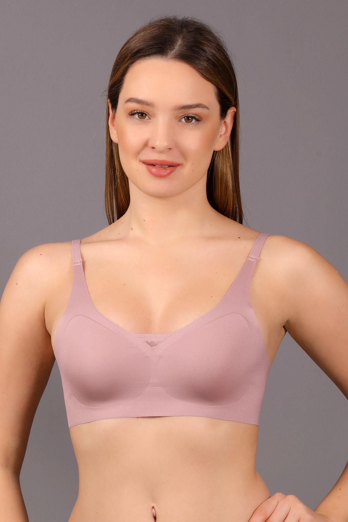 Mısırlı New Bra Desteksiz Lazer Kesim Pembe Sütyen - 6110