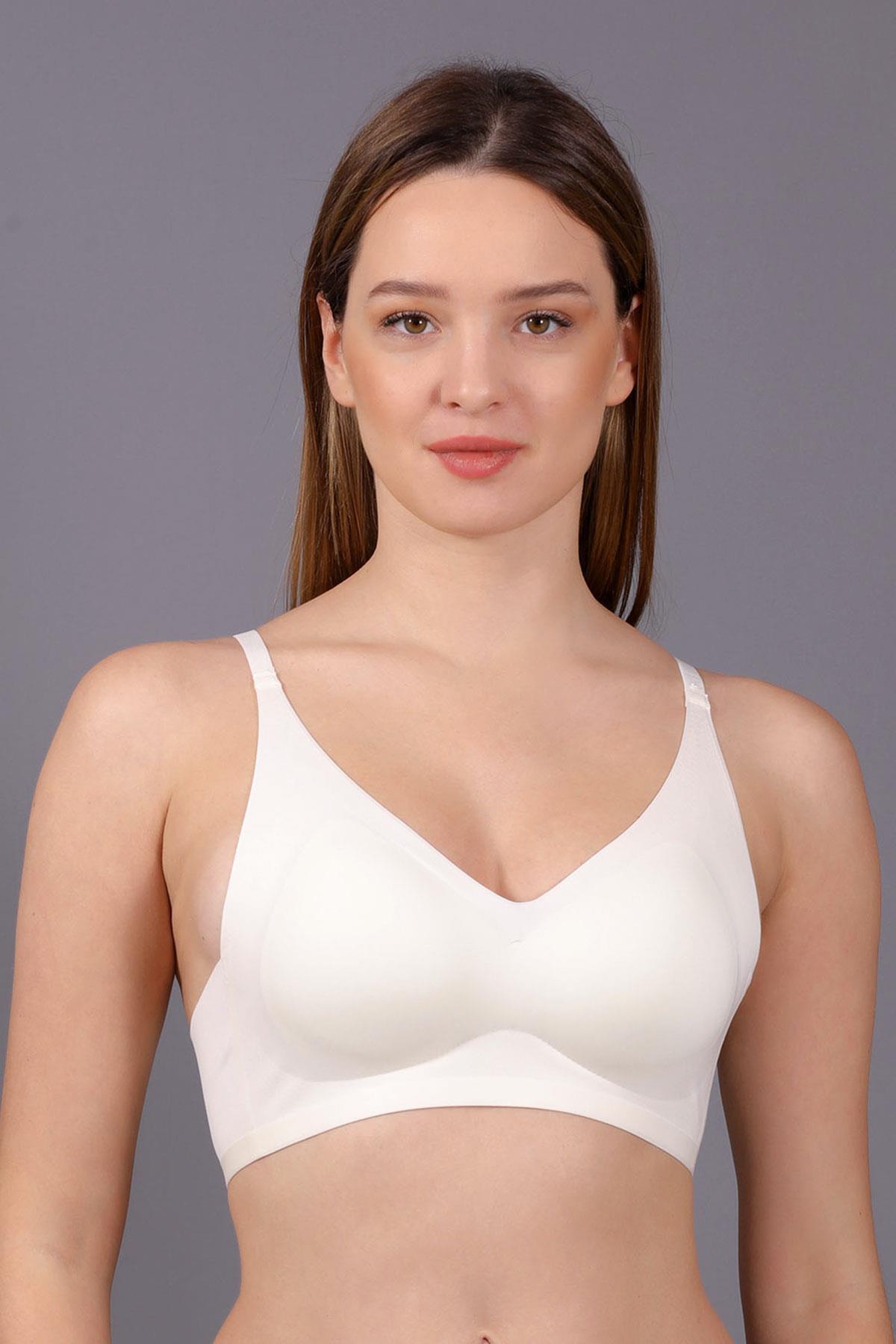 Mısırlı New Bra Desteksiz Lazer Kesim Ekru Sütyen - 6120
