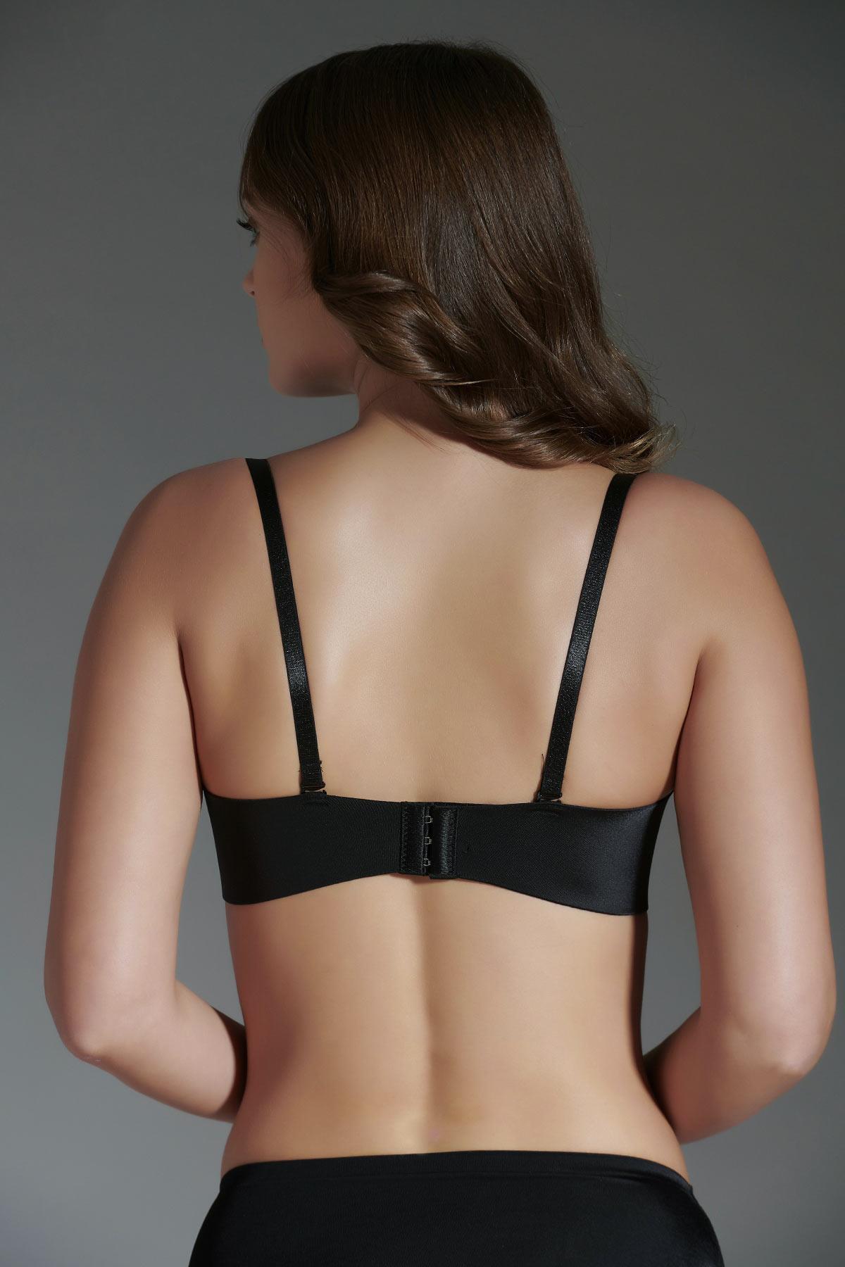 Mısırlı New Bra Desteksiz Lazer Kesim Siyah Sütyen - 6050