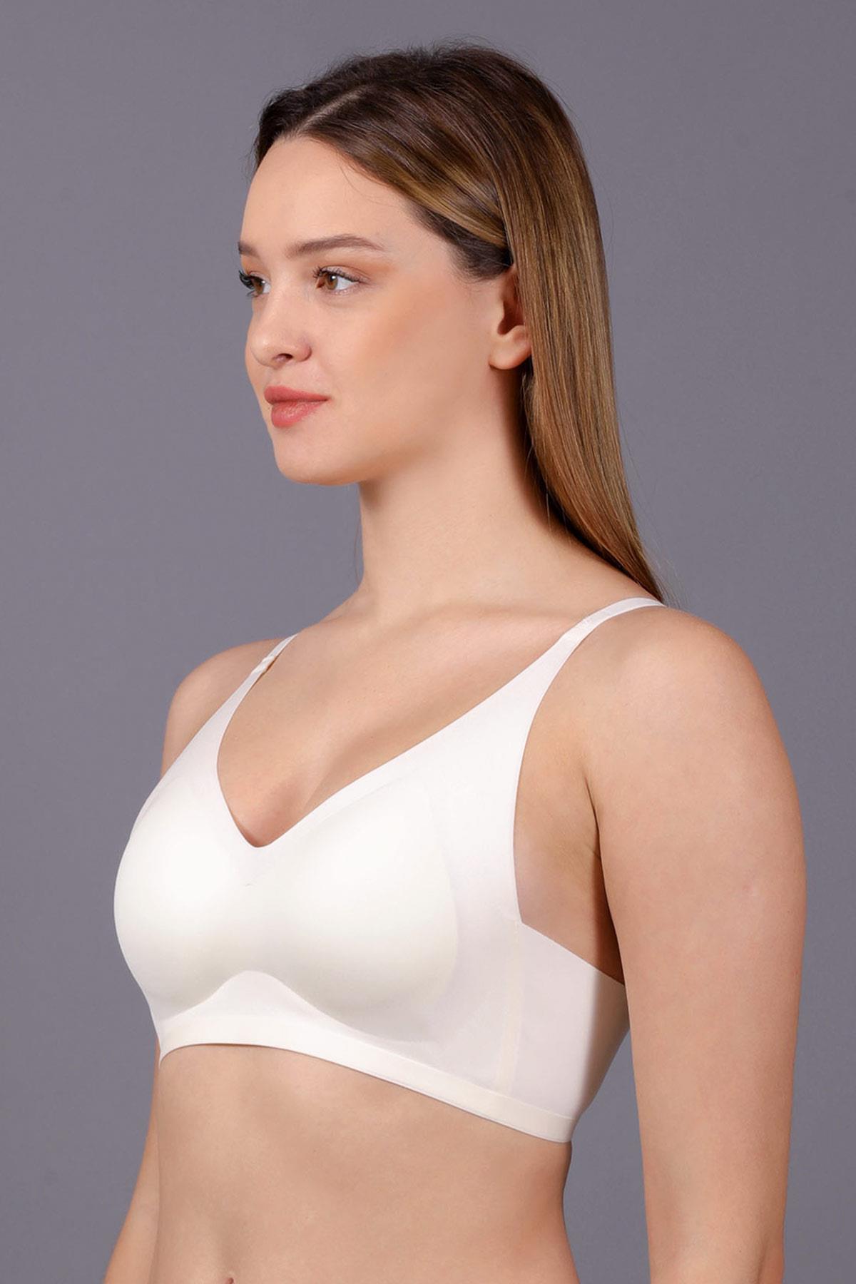 Mısırlı New Bra Desteksiz Lazer Kesim Ekru Sütyen - 6120