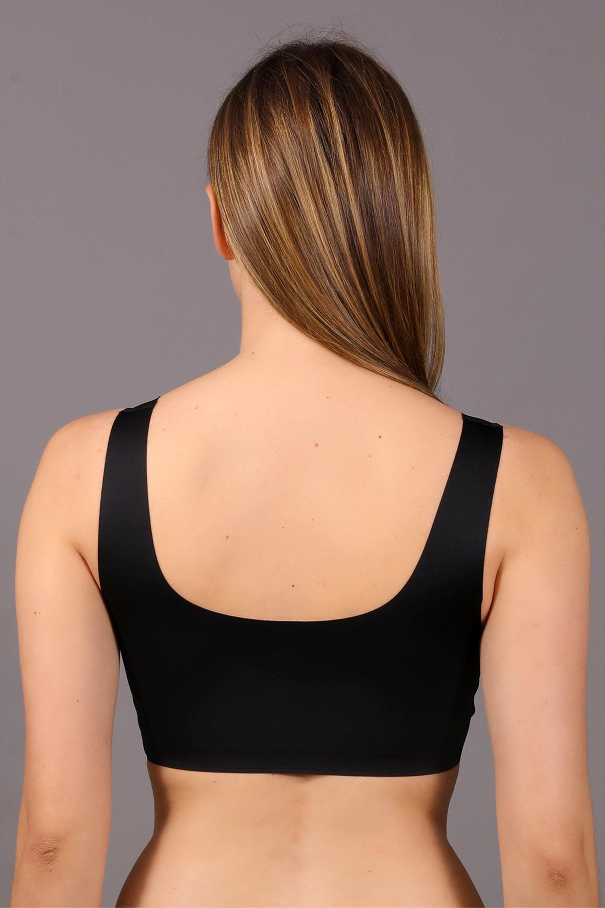 Mısırlı New Bra Desteksiz Lazer Kesim Siyah Sütyen - 6130