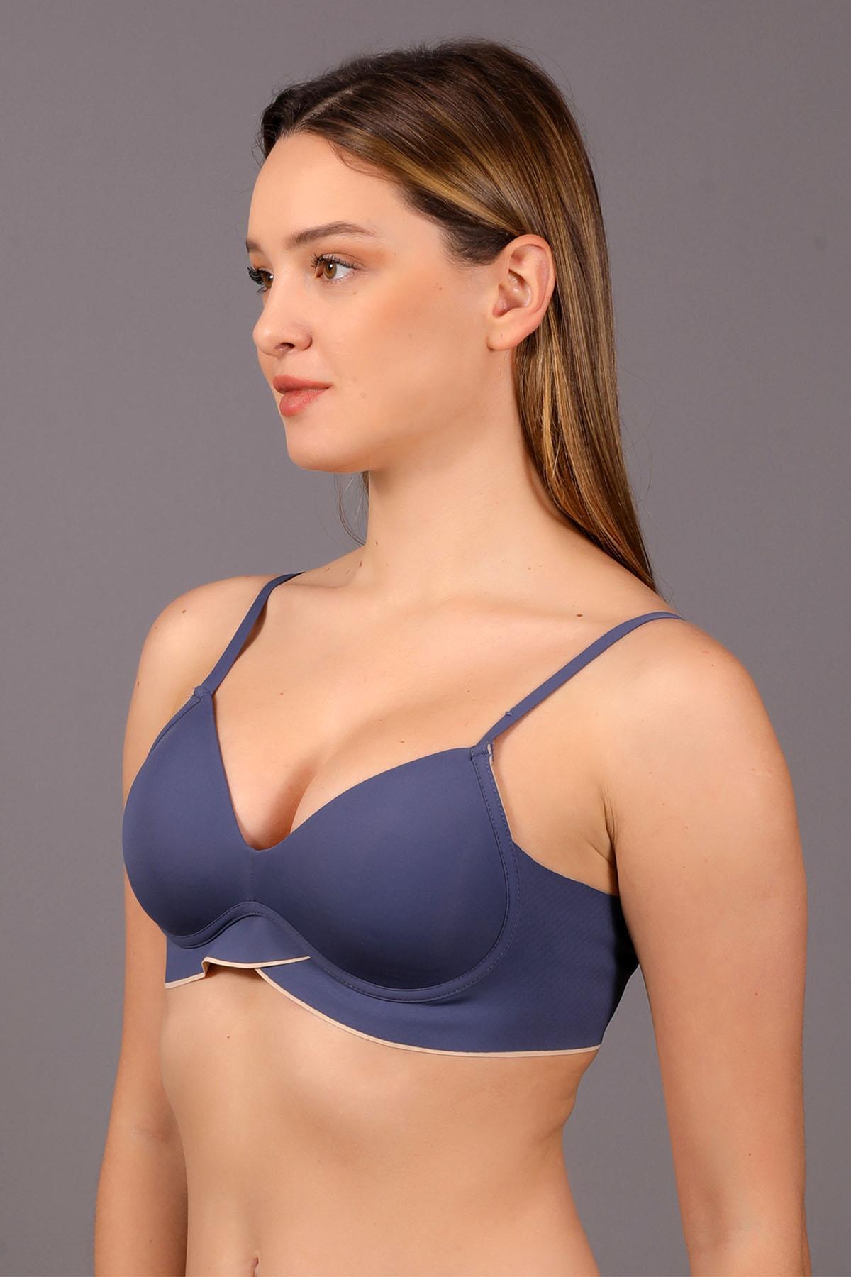 Mısırlı New Bra Desteksiz Lazer Kesim Antrasit Sütyen - 6115