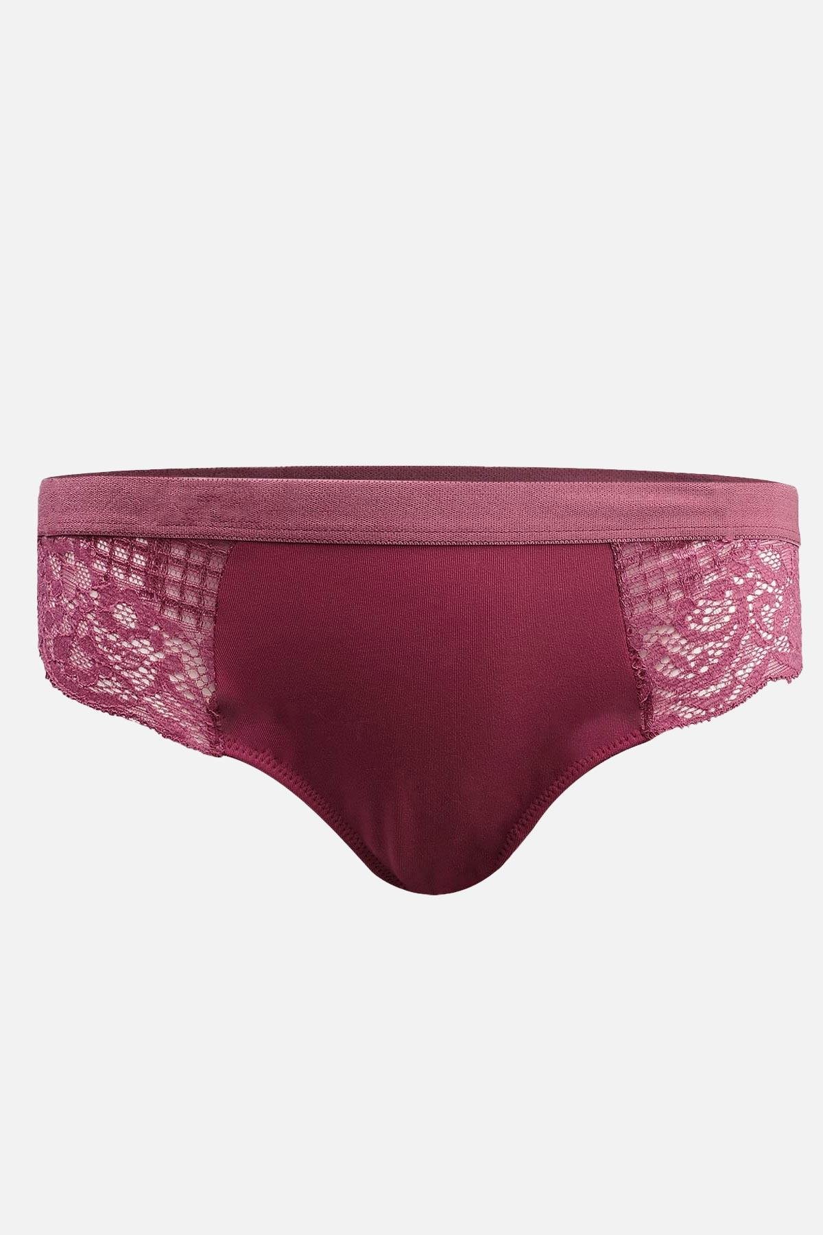 Mısırlı New Panty Likralı Dantelli Gül Kurusu Slip Külot