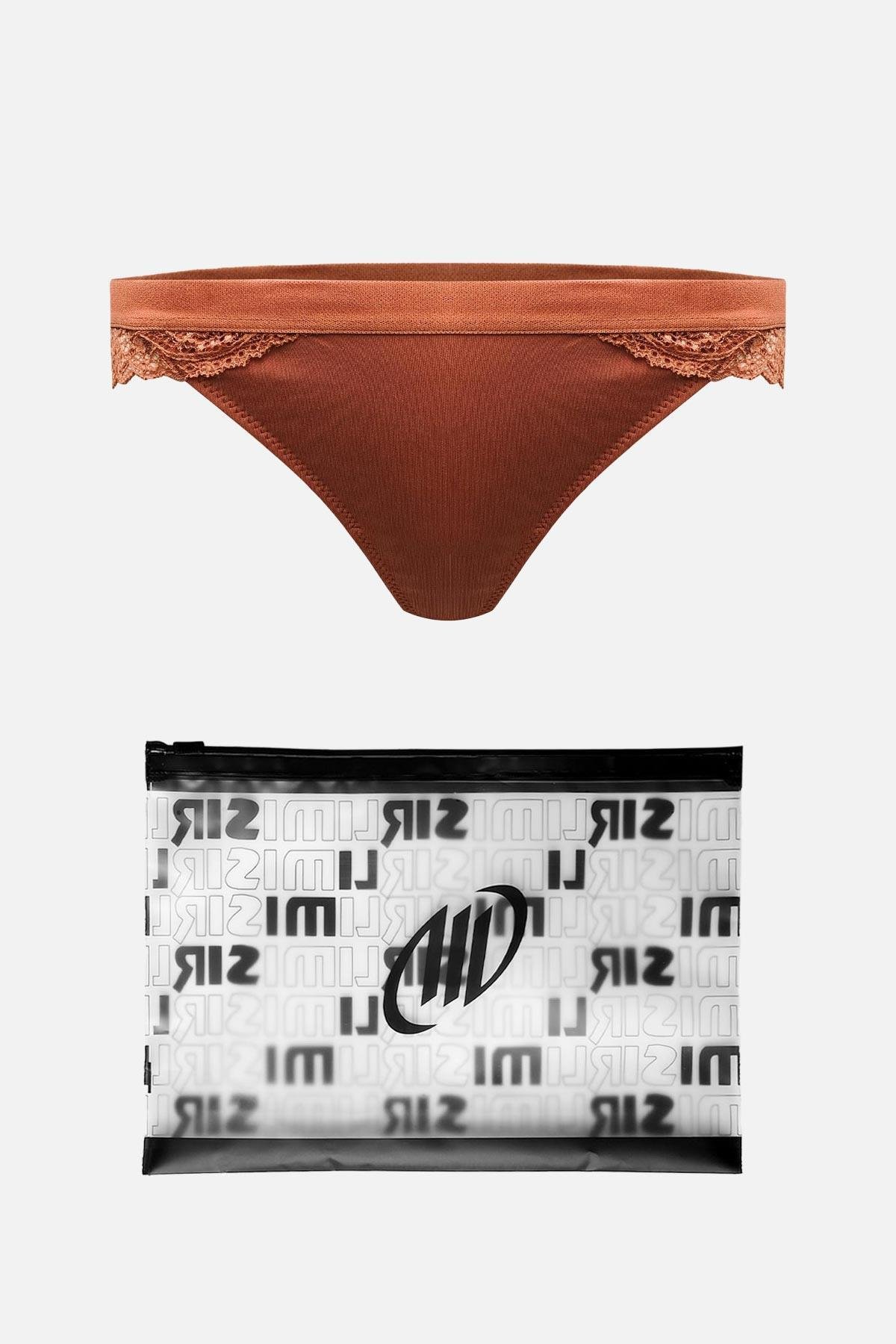 Mısırlı New Panty Likralı Dantelli Kiremit String Külot - 9032