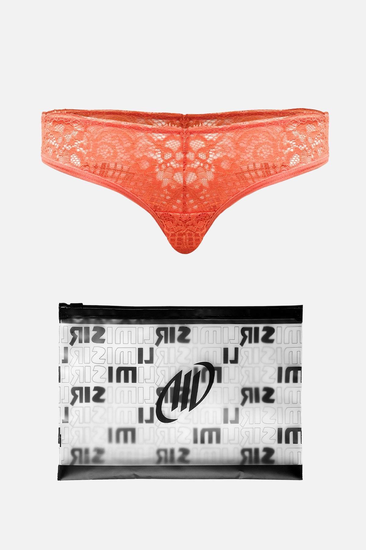 Mısırlı New Panty Likralı Dantelli Oranj Slip Külot - 9026