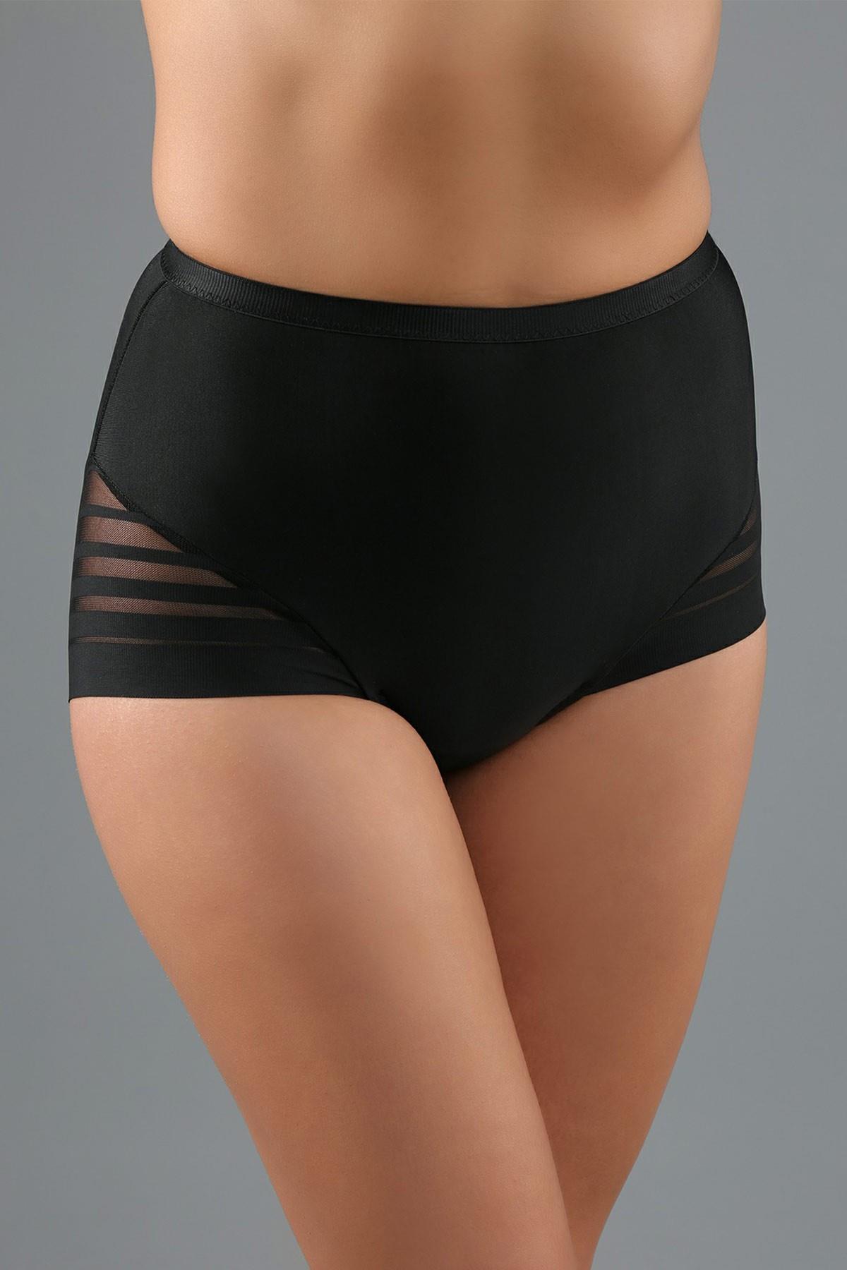 Mısırlı New Panty Mikro Kumaş Siyah Yüksek Bel Korseli Külot - 9301