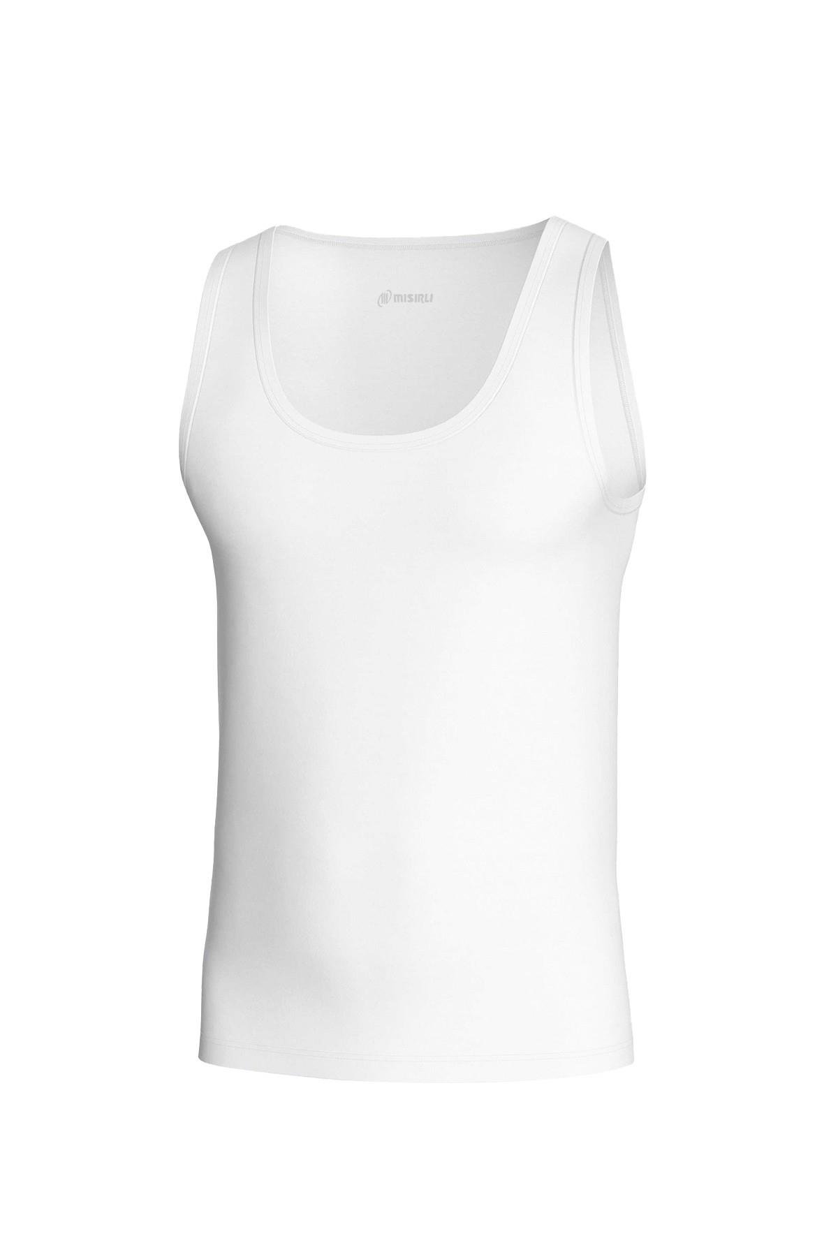 MISIRLI ORGANIC Pamuklu HERCULES Basic Beyaz Atlet