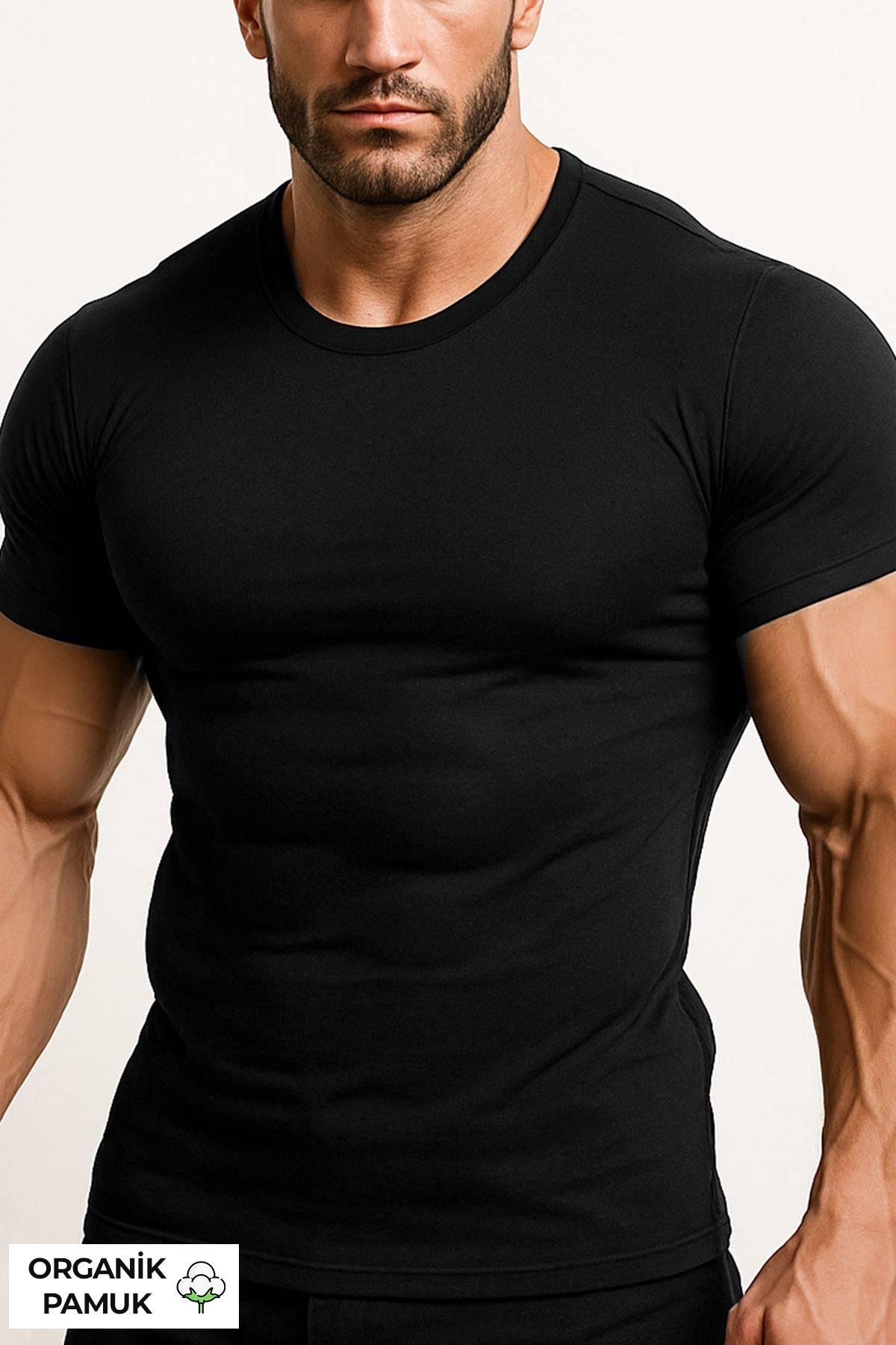 MISIRLI ORGANIC Pamuklu HERCULES Bisiklet Yaka Fanila