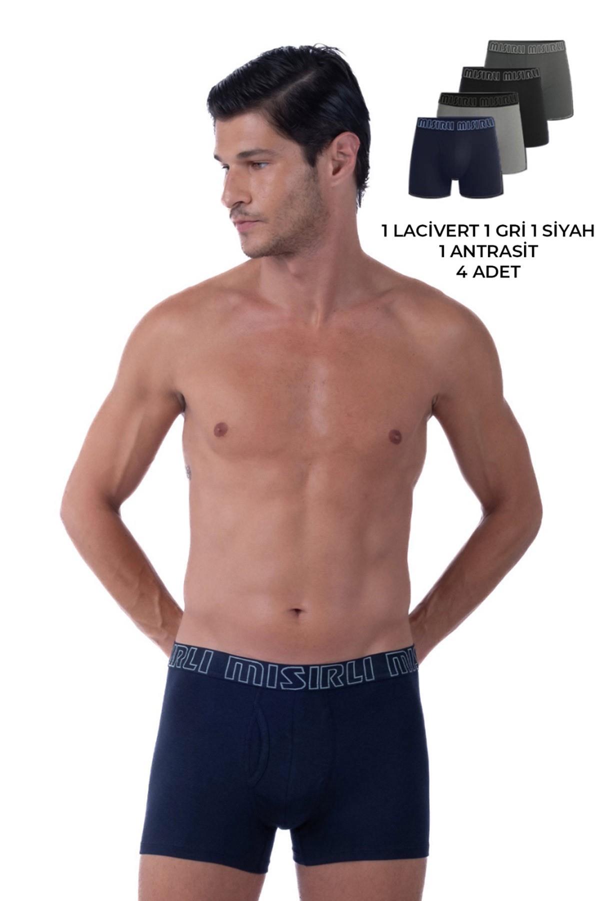 Mısırlı SPARTACUS PERFORMANCE Boxer - 1 Lacivert/1 Gri/1 Siyah/1 Antrasit