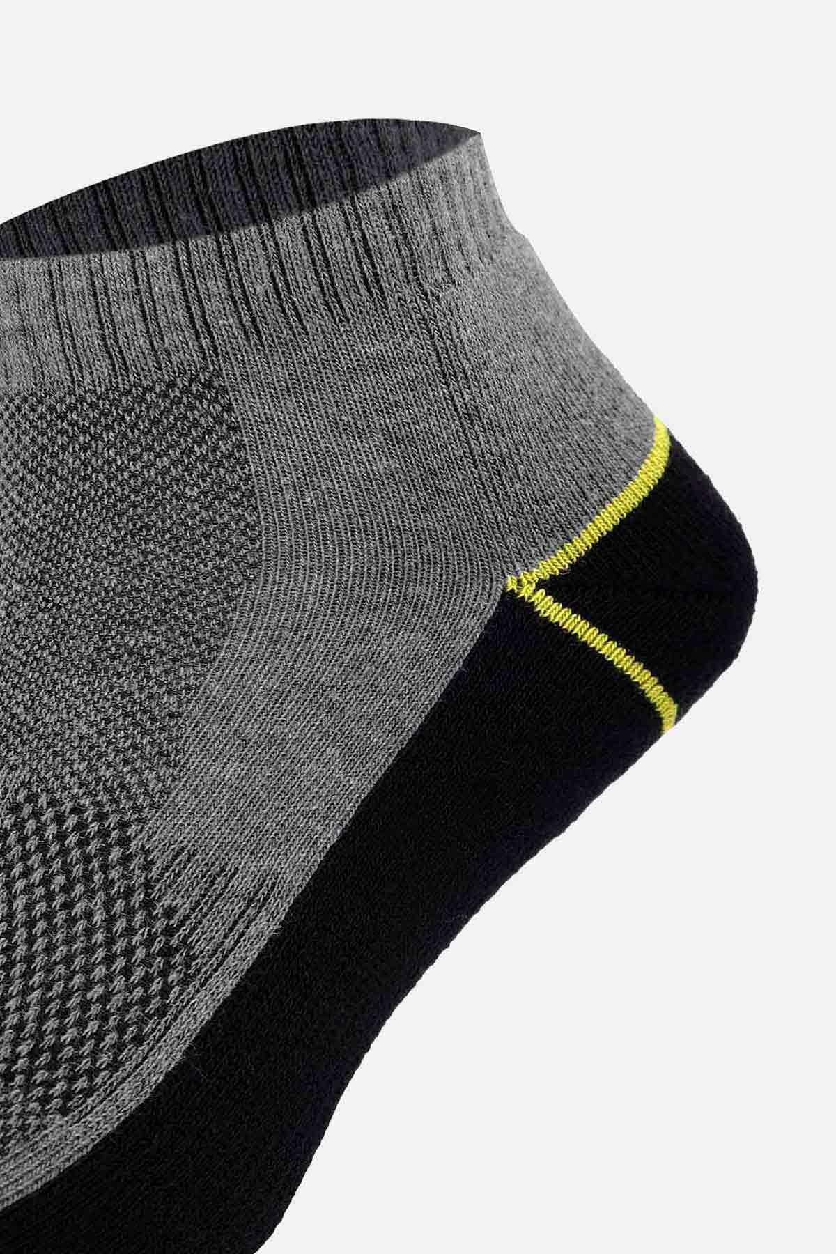 Mısırlı Unisex Coolmax Tekli Havlu Siyah Kısa Konç Çorap   M CMAX TS
