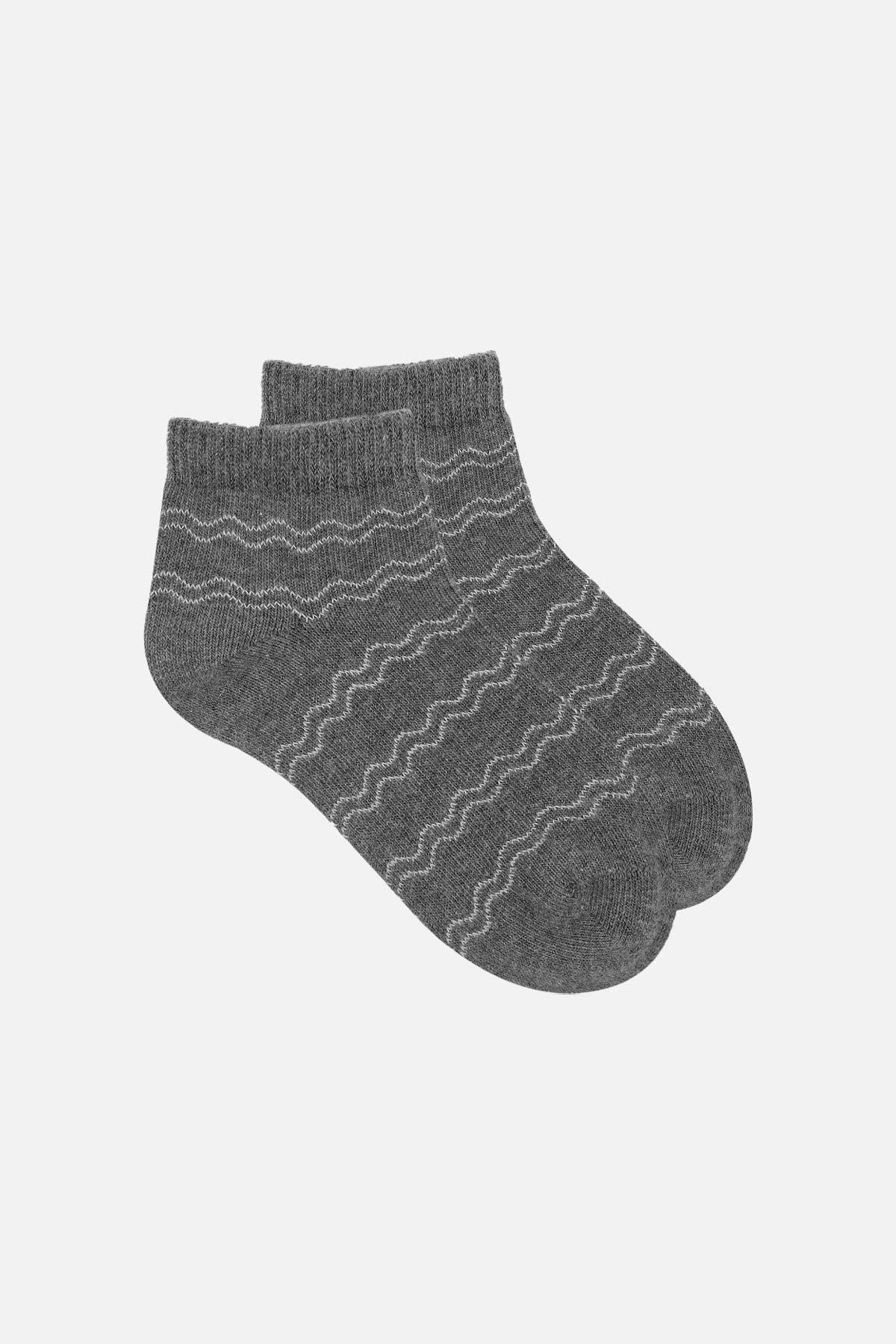Mısırlı Unisex Pamuklu 3 Çift Çok Renkli Çocuk Patik Çorap - M-BABY-11