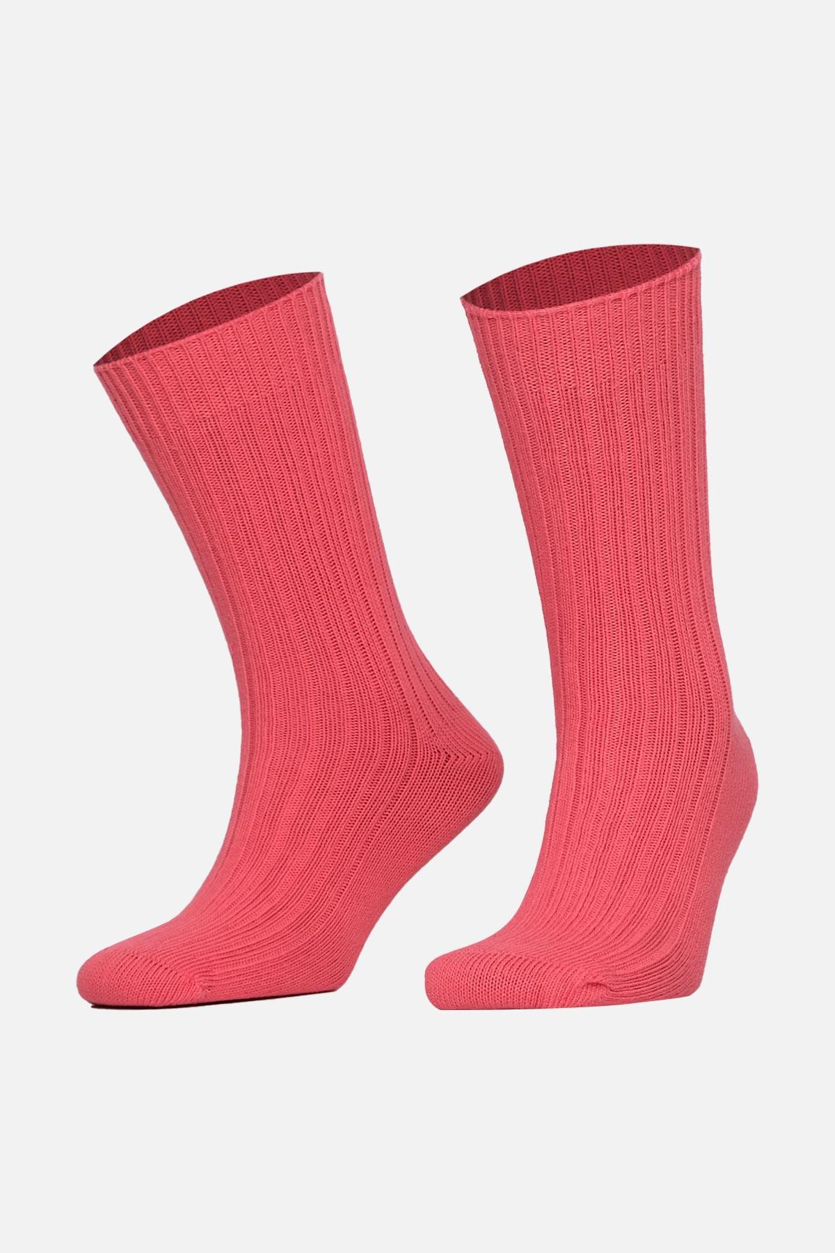 Mısırlı Unisex Pamuklu Bio Cotton Kışlık Pembe Soket Çorap - M-3093A-P