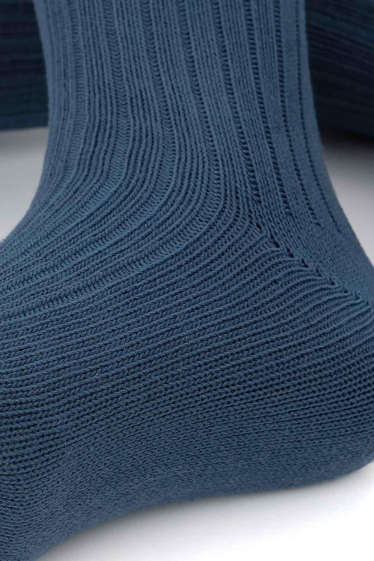 Mısırlı Unisex Pamuklu Bio Cotton Kışlık Lacivert Soket Çorap - M-3093A-L