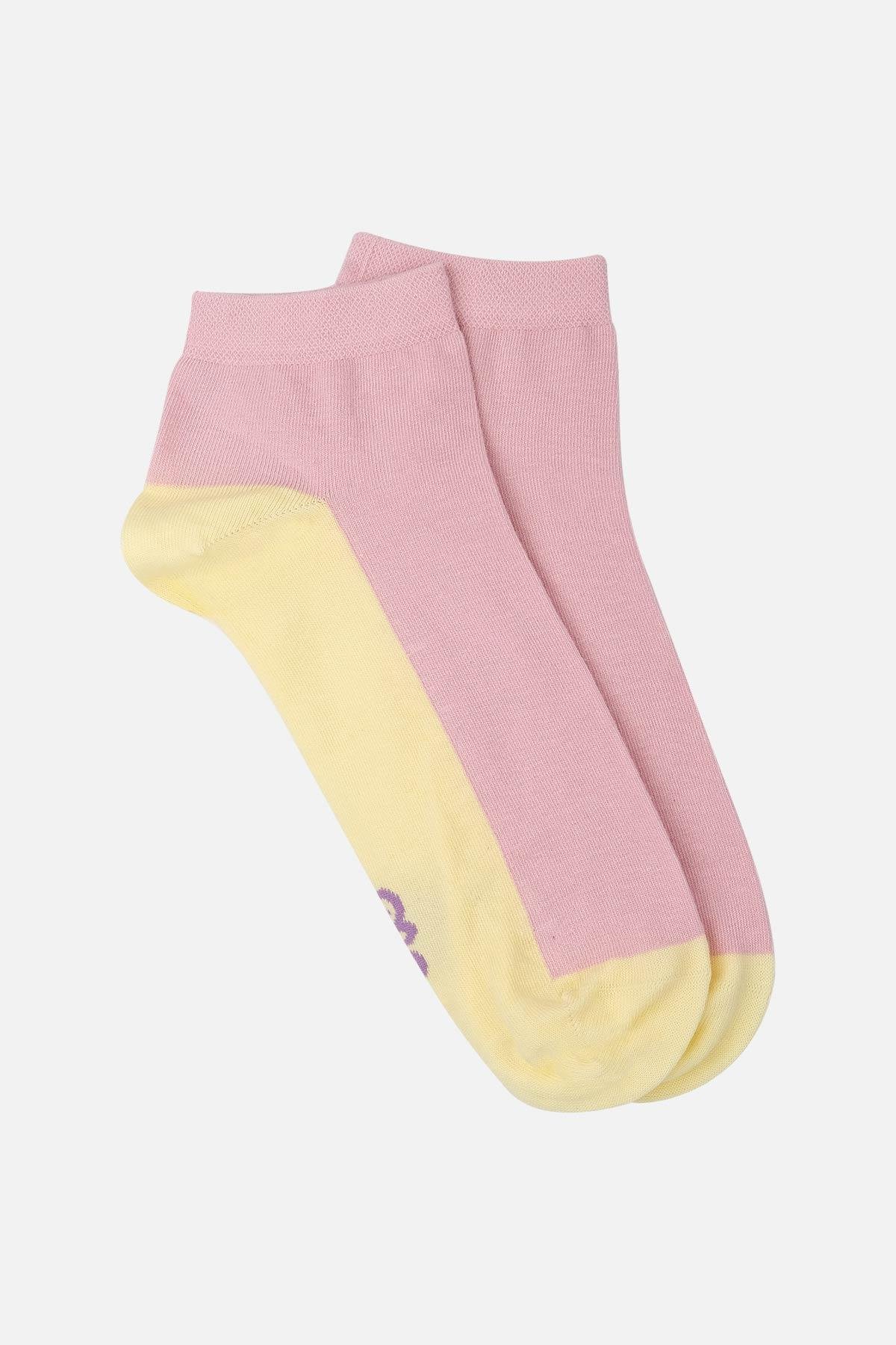 Mısırlı Unisex Pamuklu Çift Renkli Patik Çorap M CIFT R3