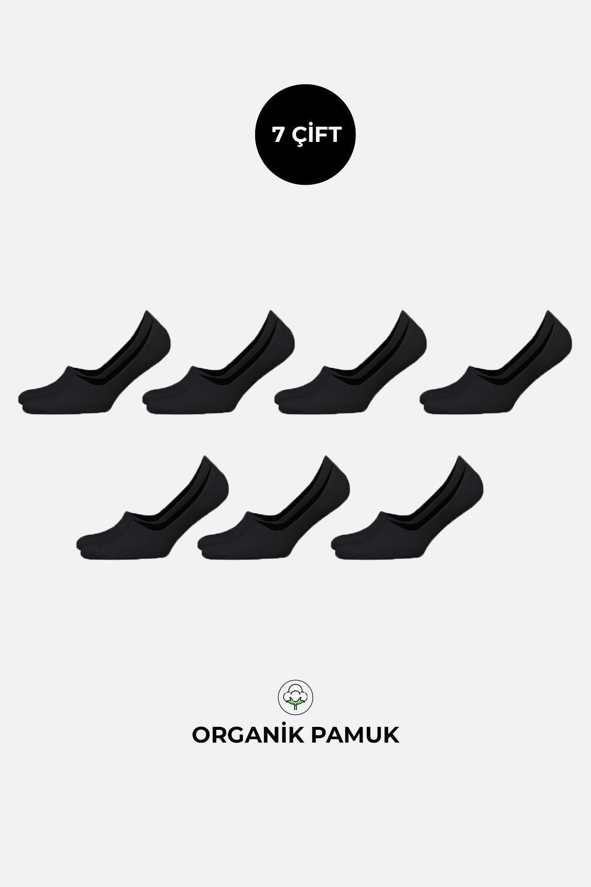 ORGANİK PAMUKLU Kadın Kutulu 7 Çift Babet Çorap