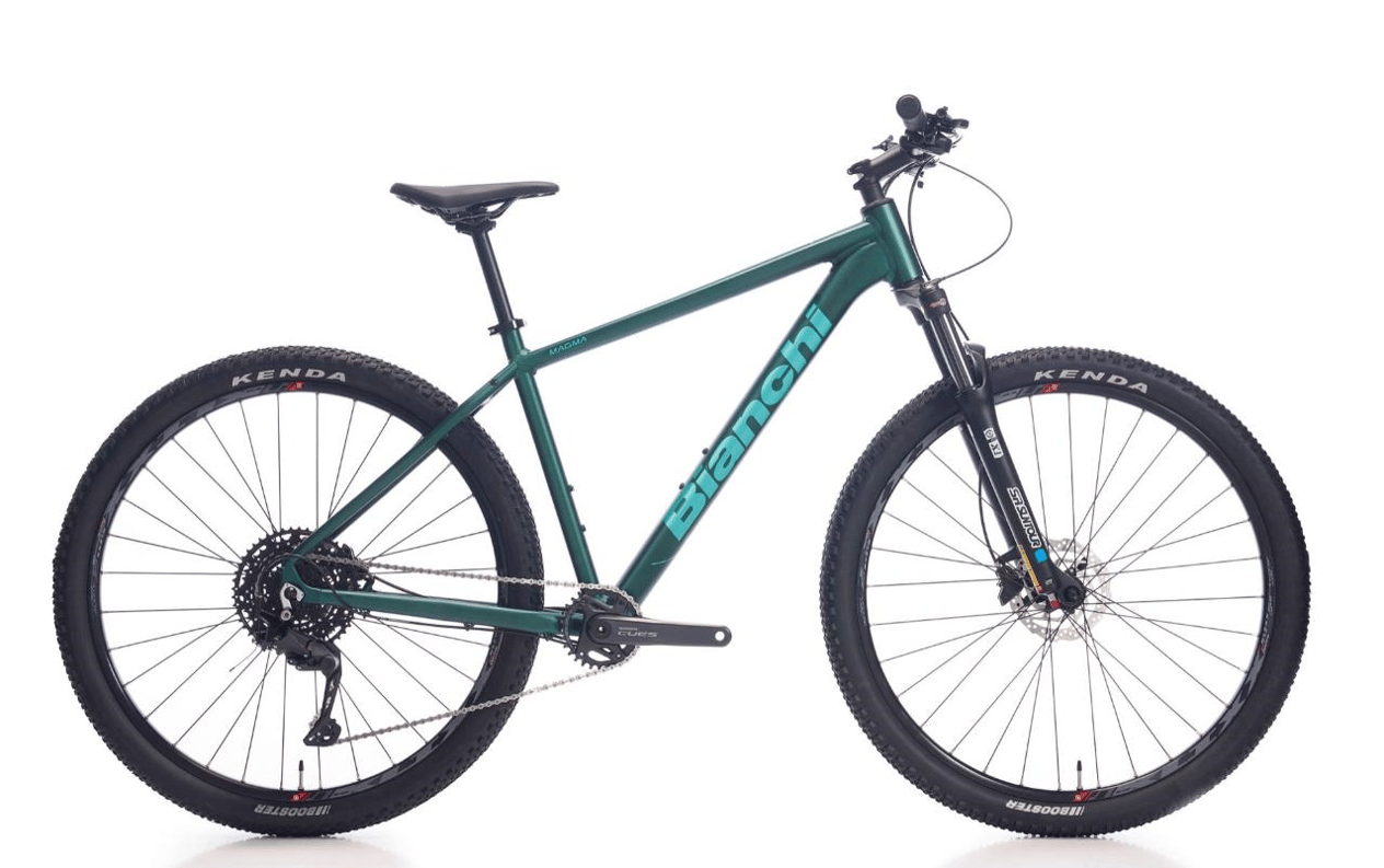 Bianchi ALU  MAGMA COMP 9.1 530H CUES 1X10S - SUNTOUR X1 FORK /PQ GREEN MATT / CKM METALIZE CELESTE GLOSS