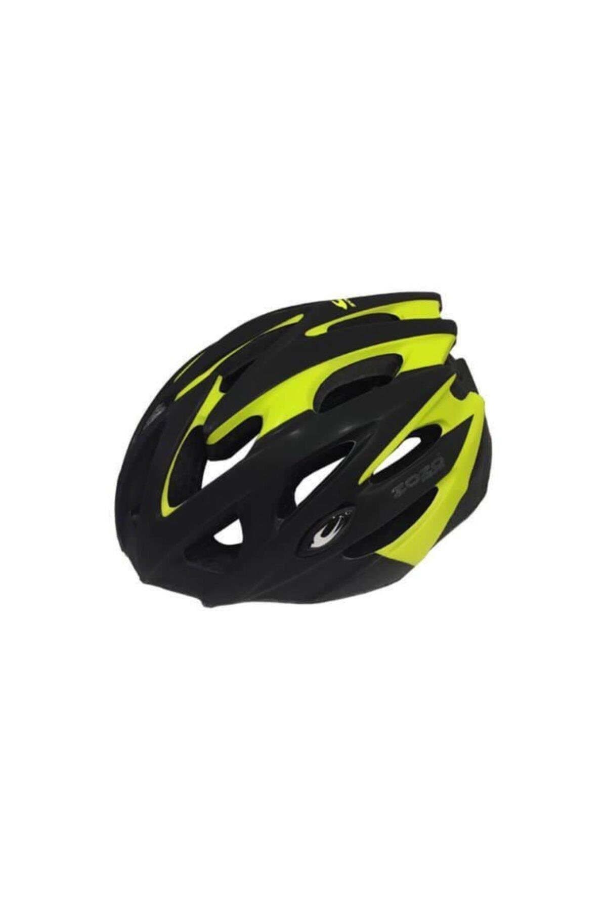 Kron Zozo - Kask - Mv29 - Arka Led Lambalı - Fileli - Siyah/Lime - M Beden