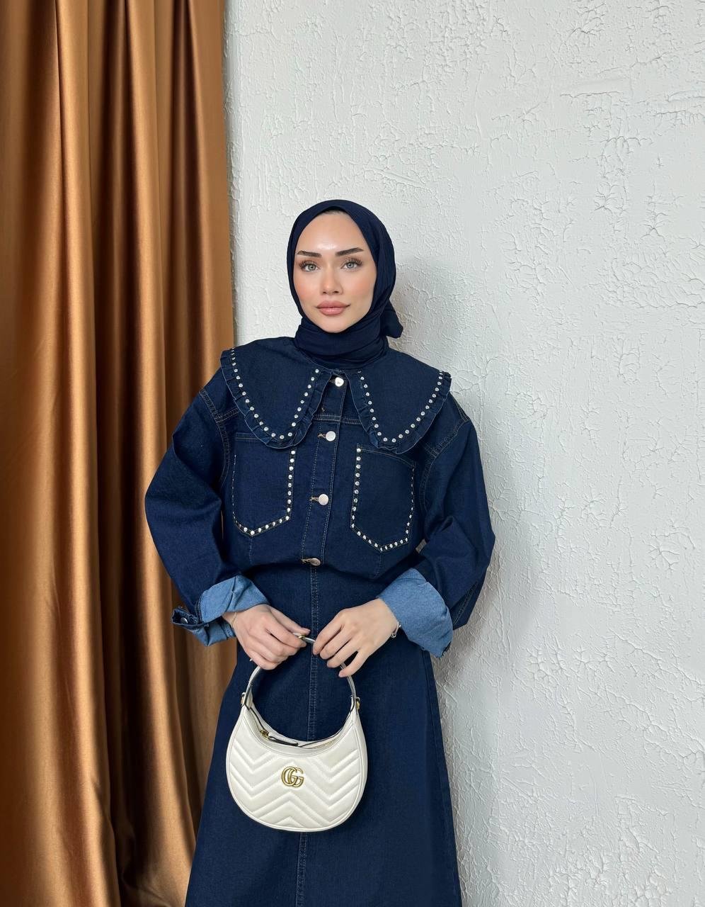 Denim takım koyu mavi