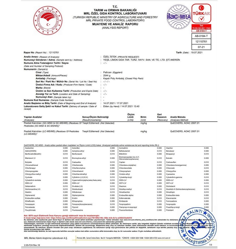 KEMER PATLICAN- 1 KG