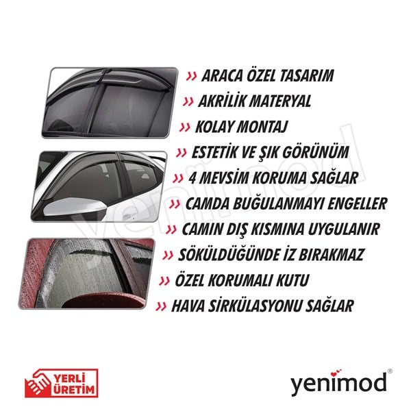 Dacia Duster 4lü Cam Rüzgarlık