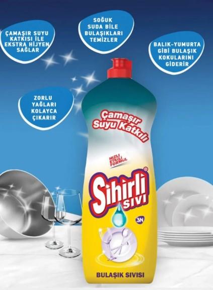 Sihirli Sıvı Çamaşır Suyu Katkılı Bulaşık Deterjanı