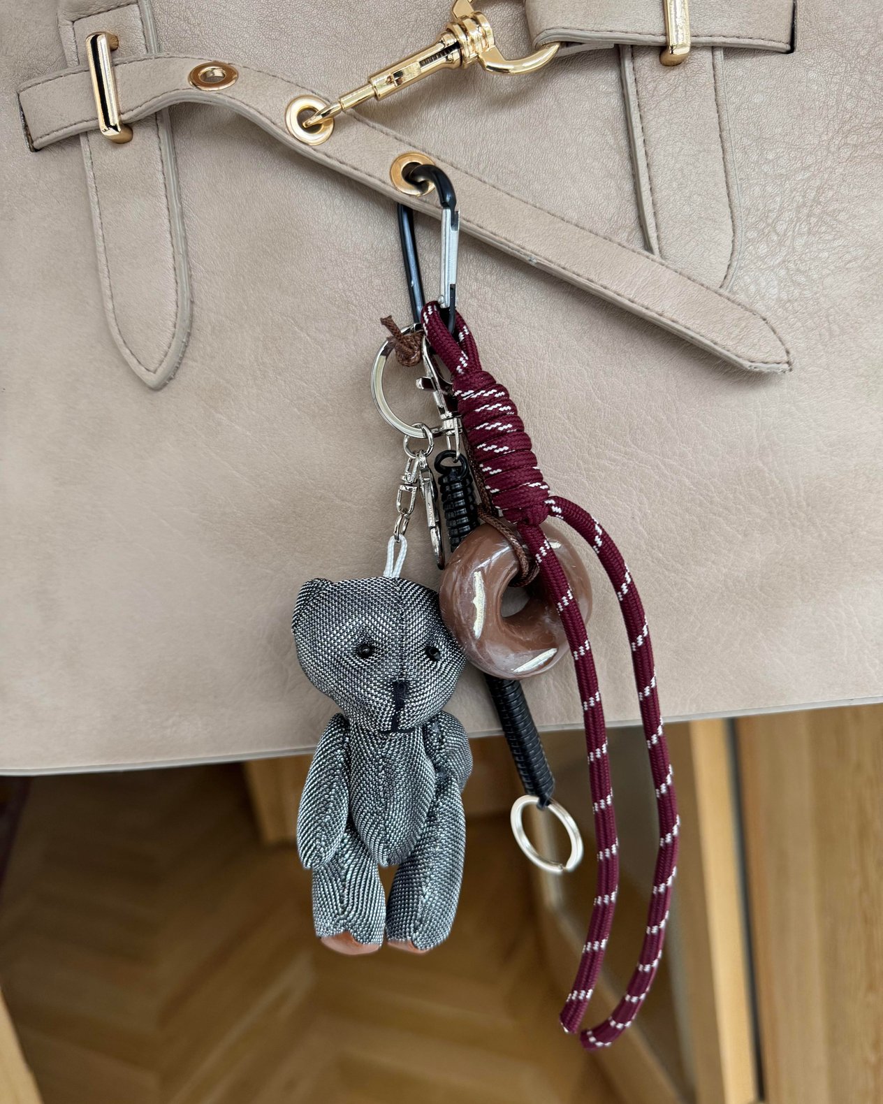 Silver Bear Çanta Askısı Charm