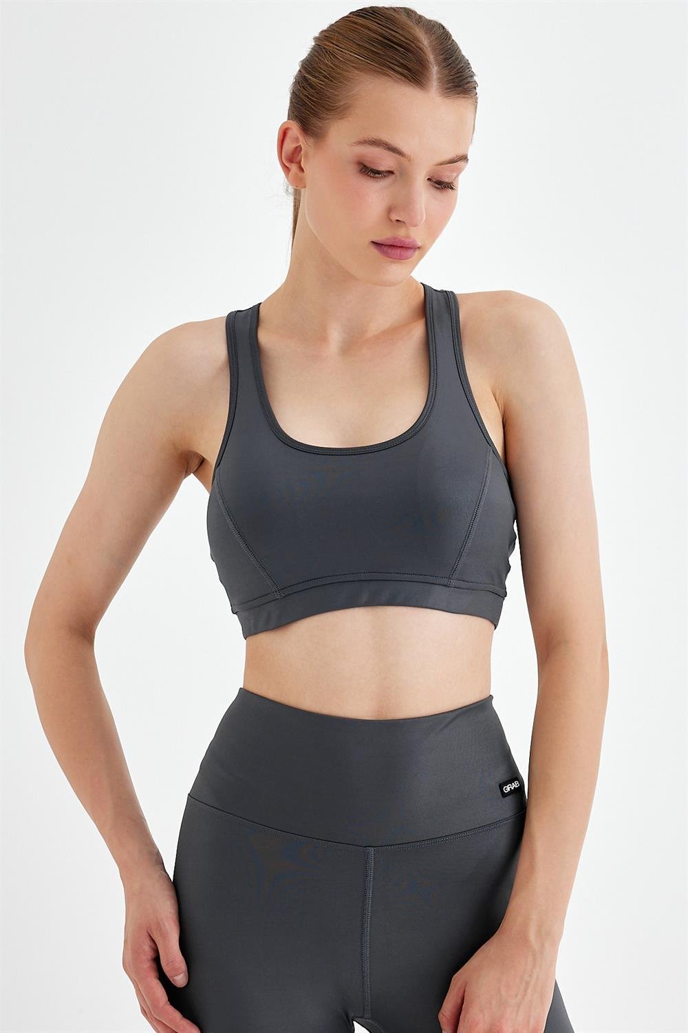 Kadın Metalik Parlak Spor Bra
