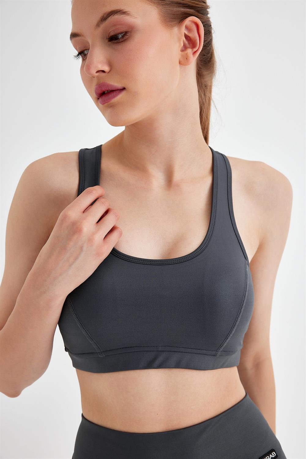 Kadın Metalik Parlak Spor Bra