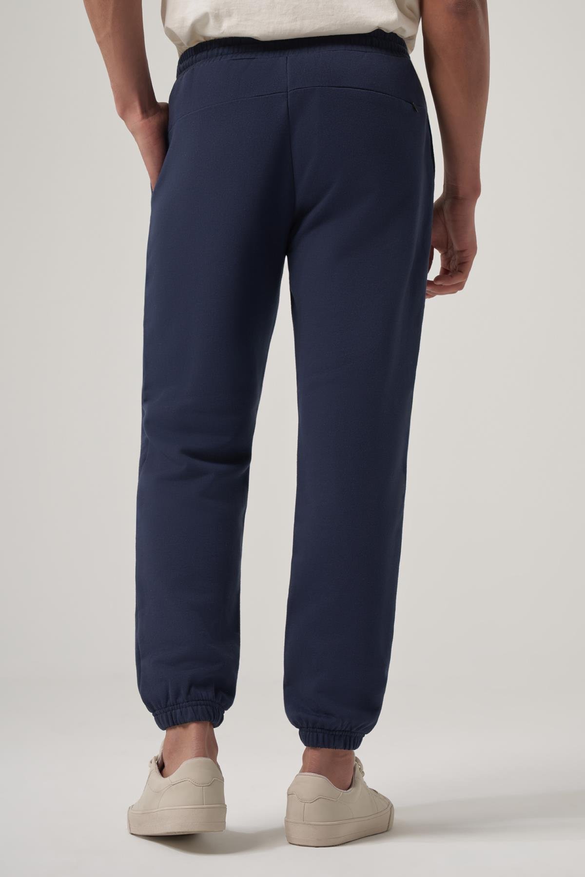 WELLWE-THAN lacivert nakış detaylı relaxed fit jogger-Eşofman altı