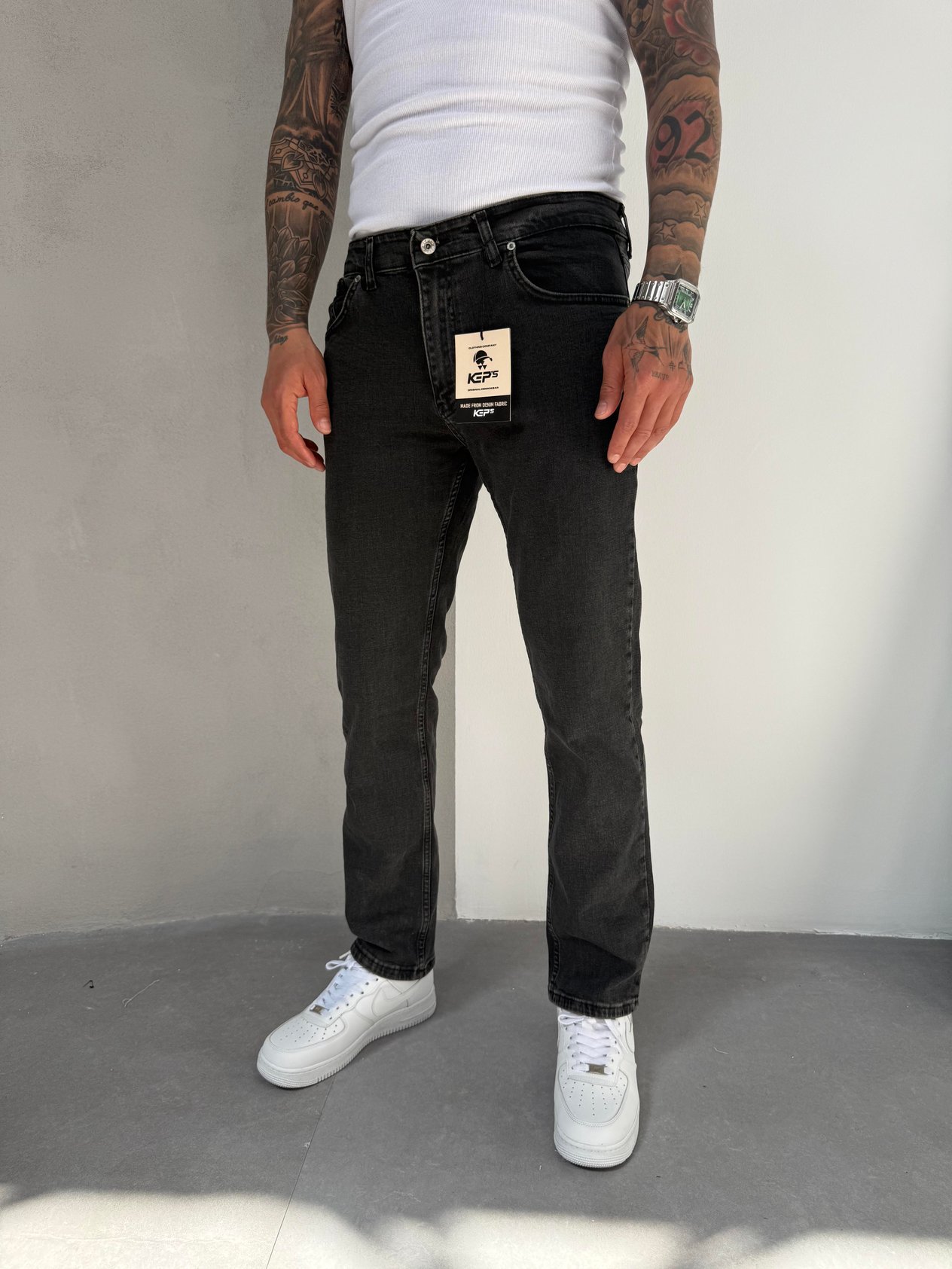 Füme Taşlamalı Regular Fit Jean