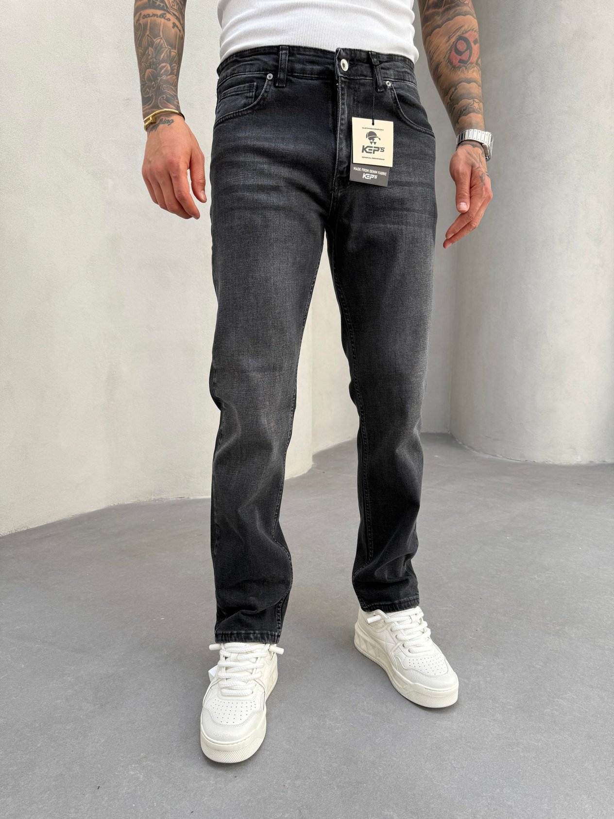 Füme Taşlamalı Regular Fit Jean