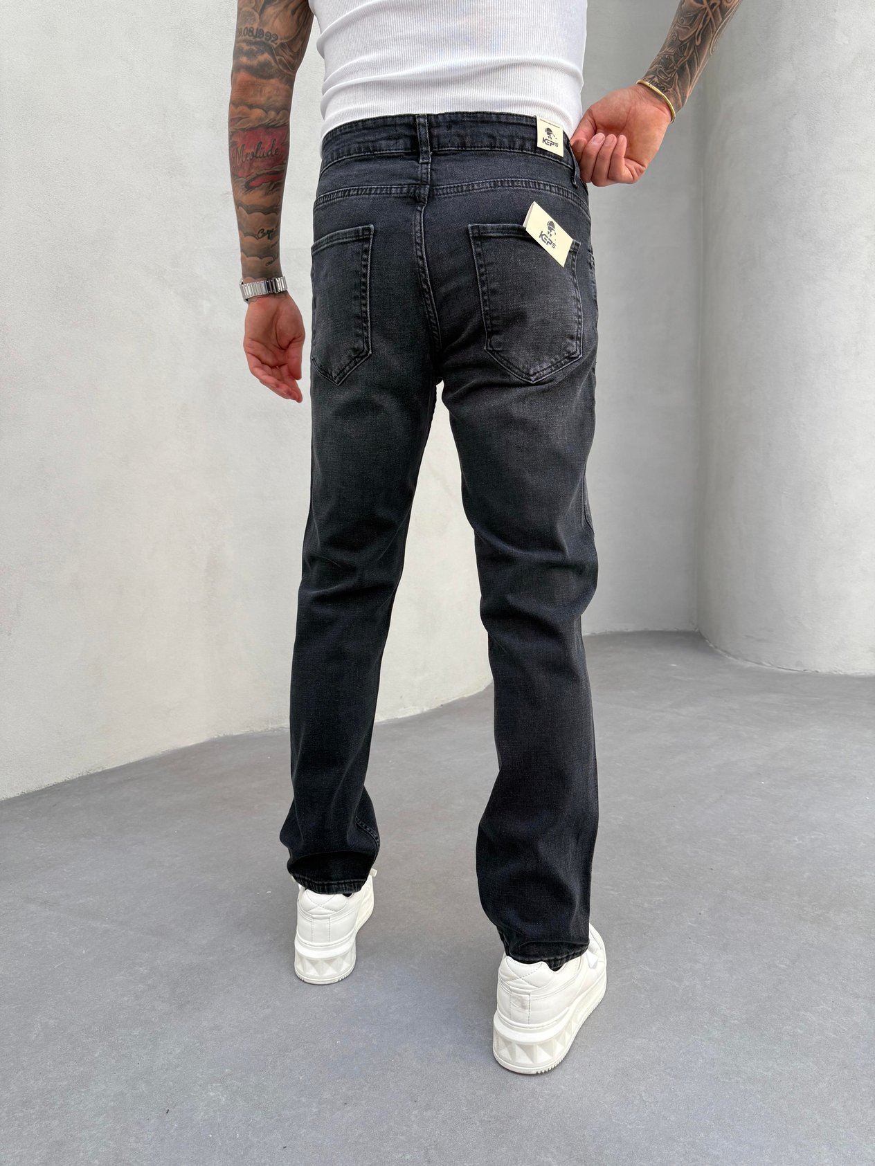 Füme Taşlamalı Regular Fit Jean