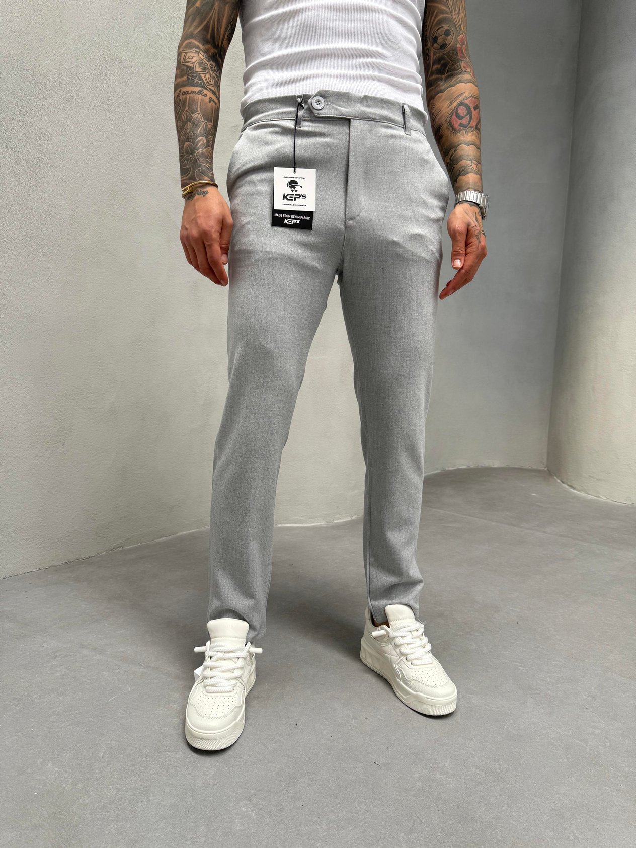 Gri Slimfit Kumaş Pantolon