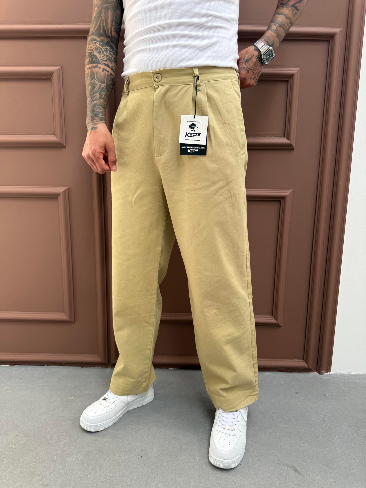 Hardal Gabardin Relax Fit Pantolon