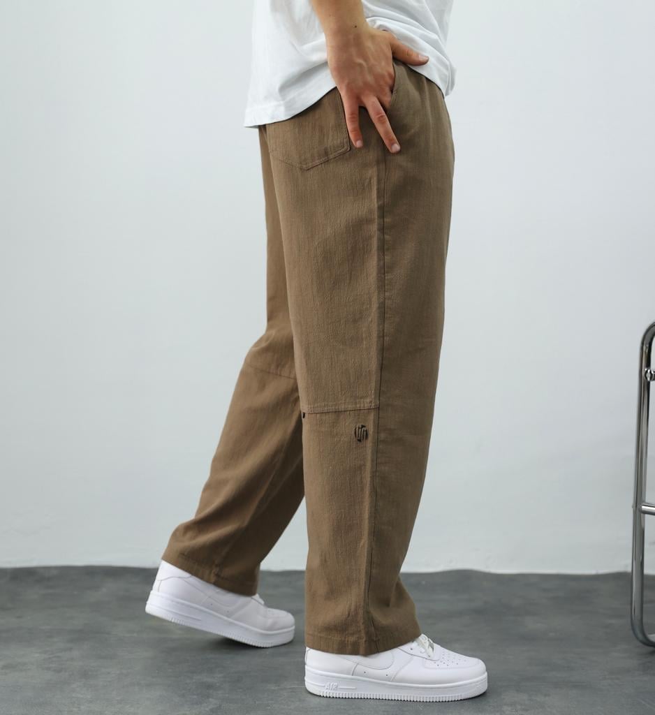 Kahve Gabardin Baggy Pantolon