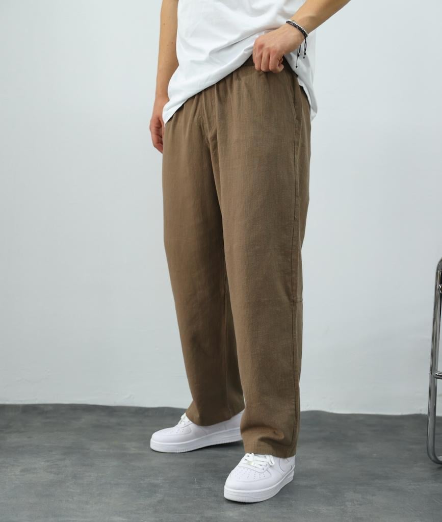 Kahve Gabardin Baggy Pantolon