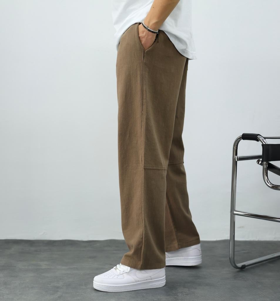 Kahve Gabardin Baggy Pantolon