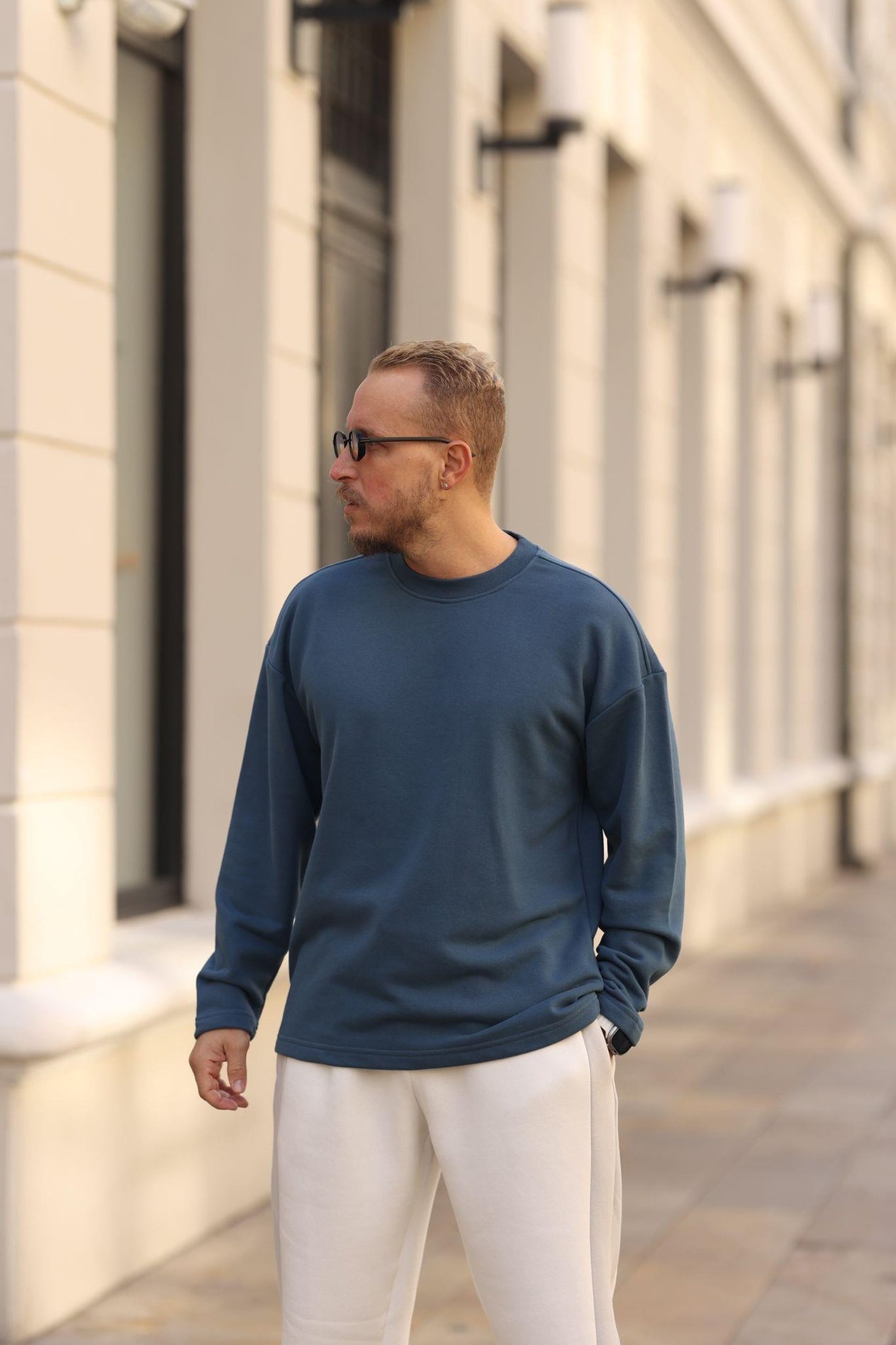 Petrol Basic Sweatshirt