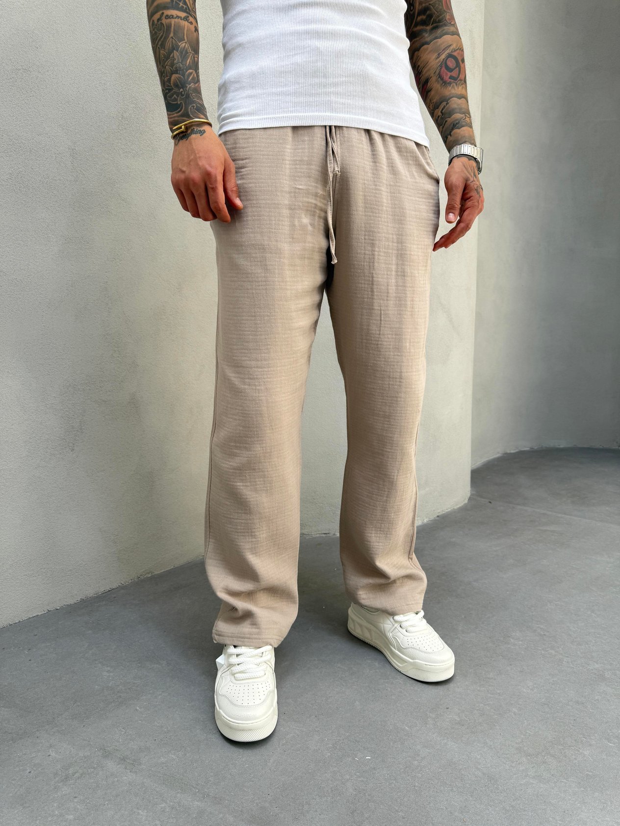 Vizon Müslin Kumaş Baggy Pantolon
