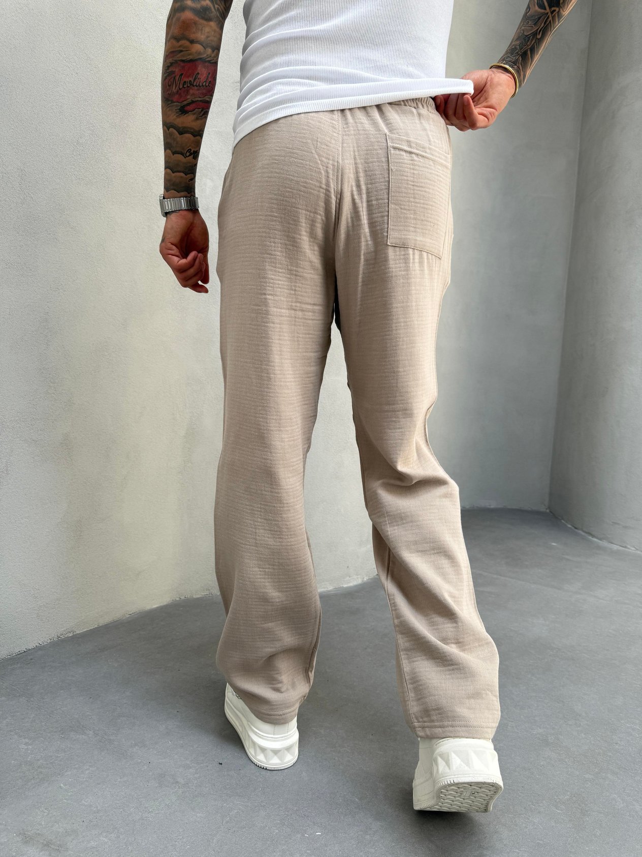 Vizon Müslin Kumaş Baggy Pantolon