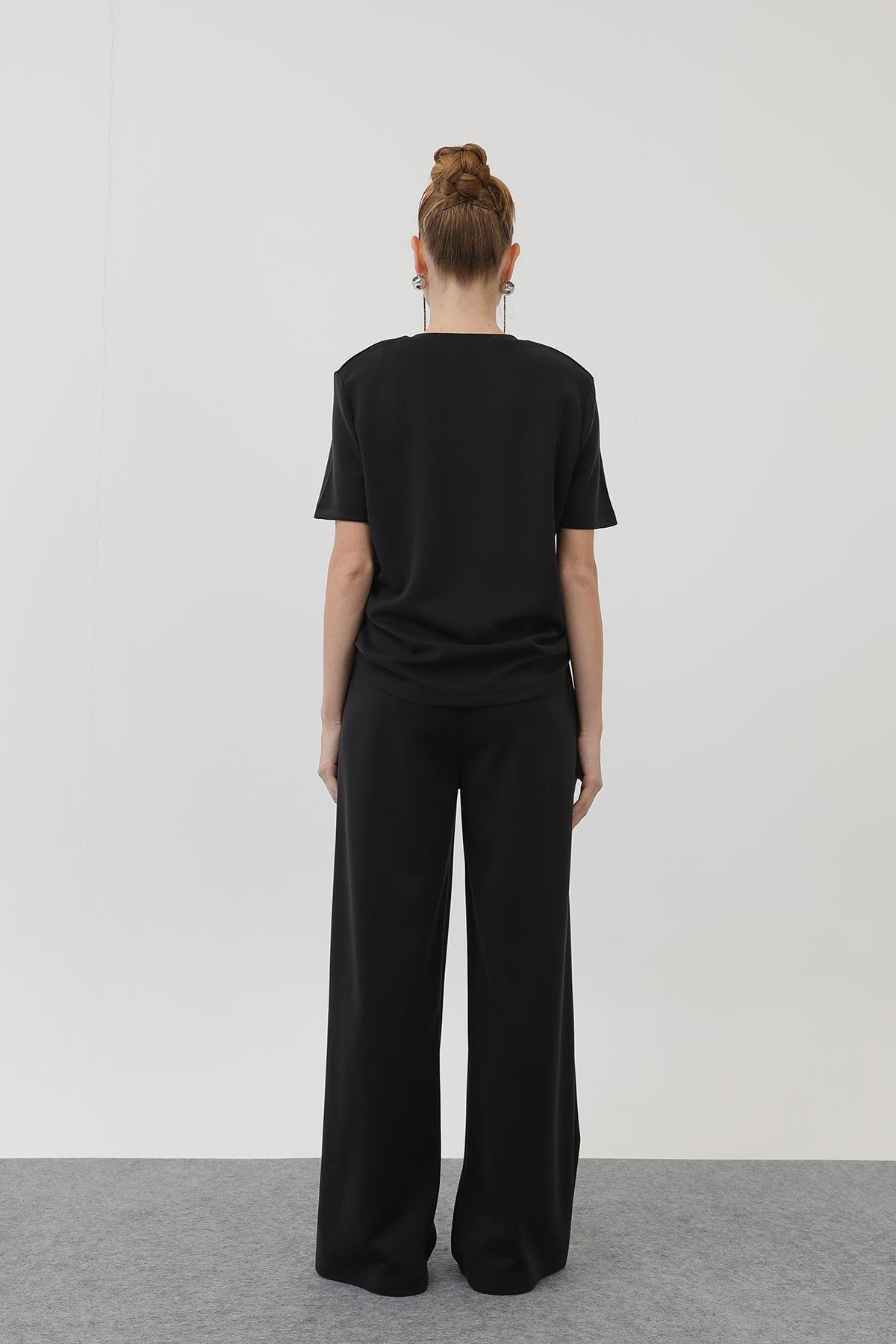 Kadın Basic Eşofman Takım - 32155TKS - BLACK