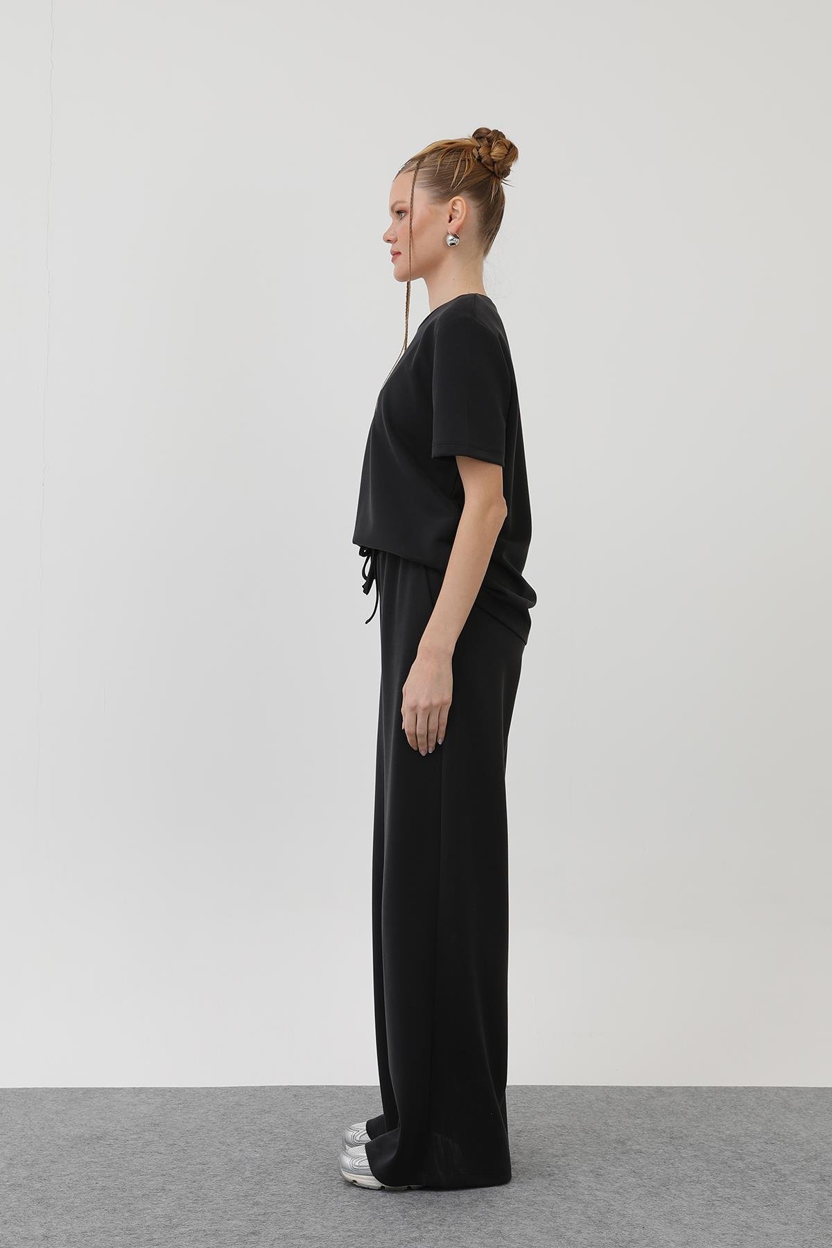 Kadın Basic Eşofman Takım - 32155TKS - BLACK