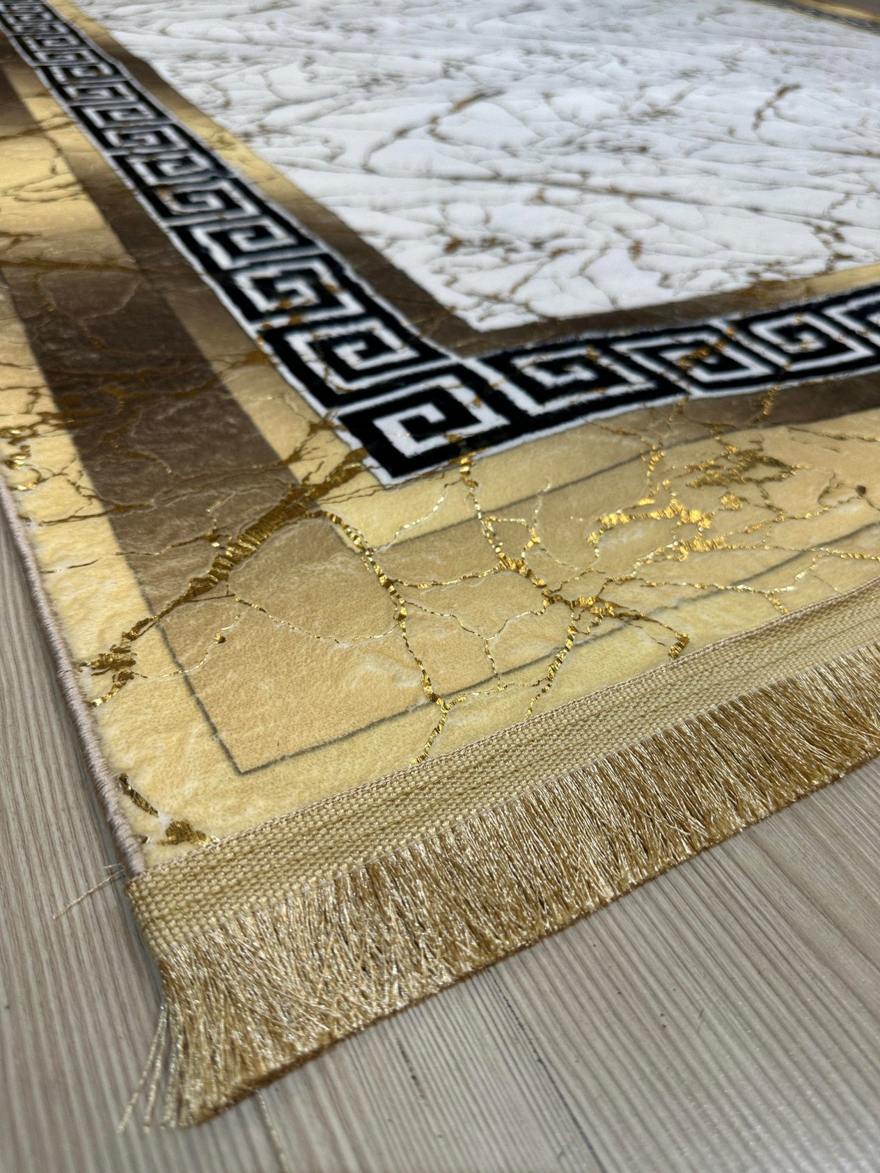 BAMBU SİMLİ DESENLİ BEYAZ GOLD