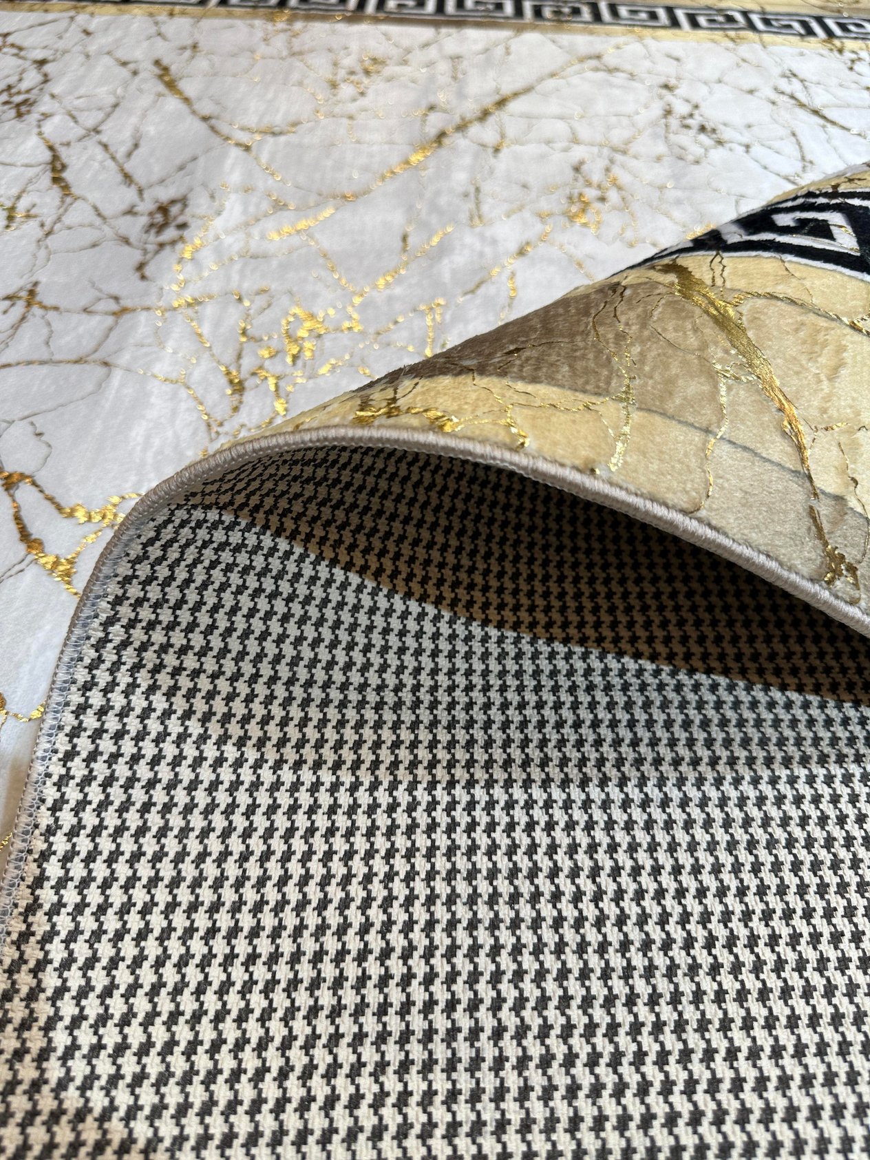 BAMBU SİMLİ DESENLİ BEYAZ GOLD