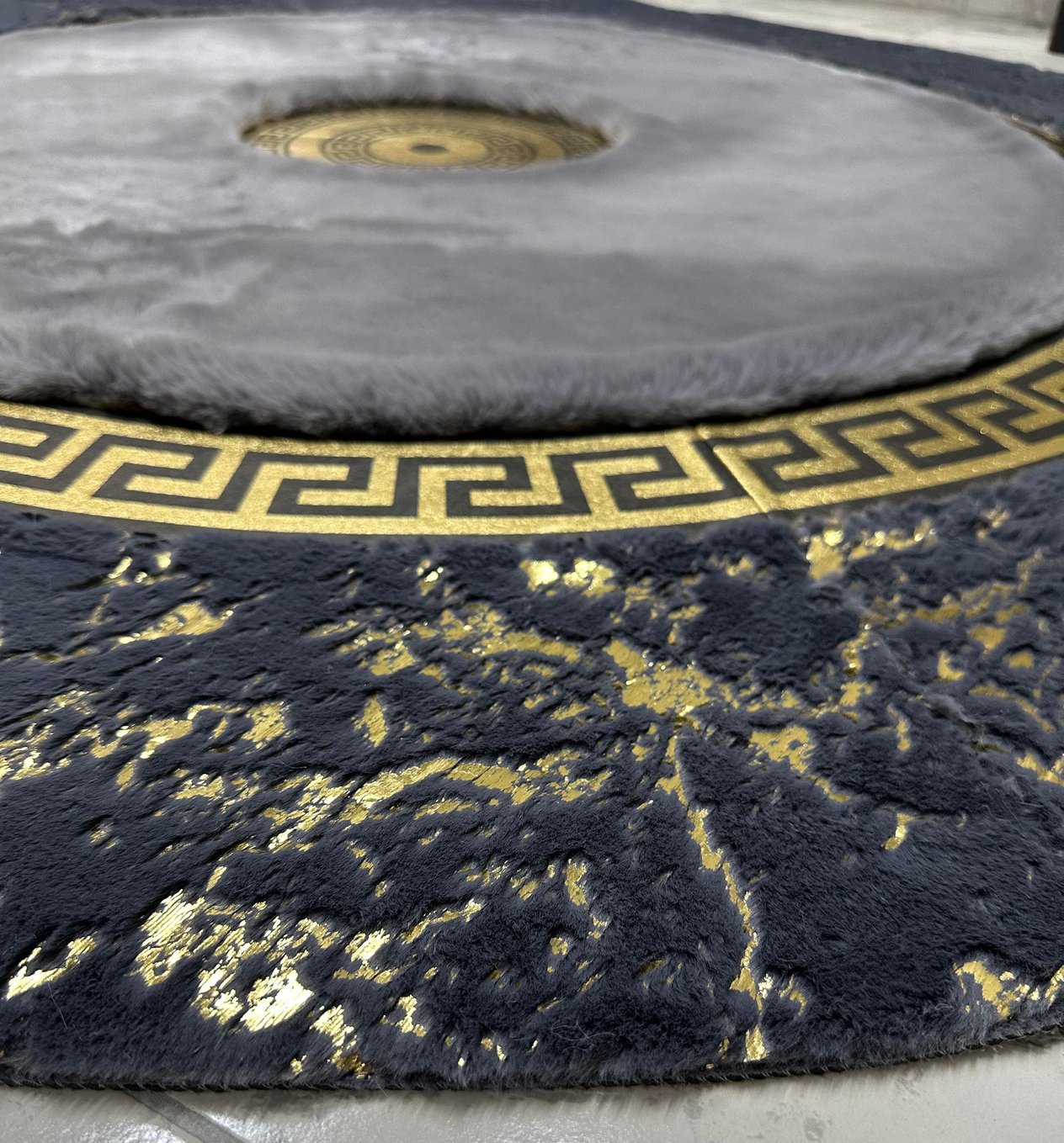 LUXURY FUR SİMLİ ANTRASİT GOLD DERİLİ