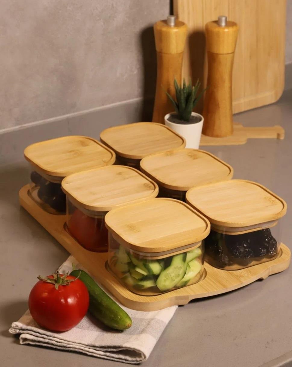 Bambu Tepsili Cam Kahvaltılık